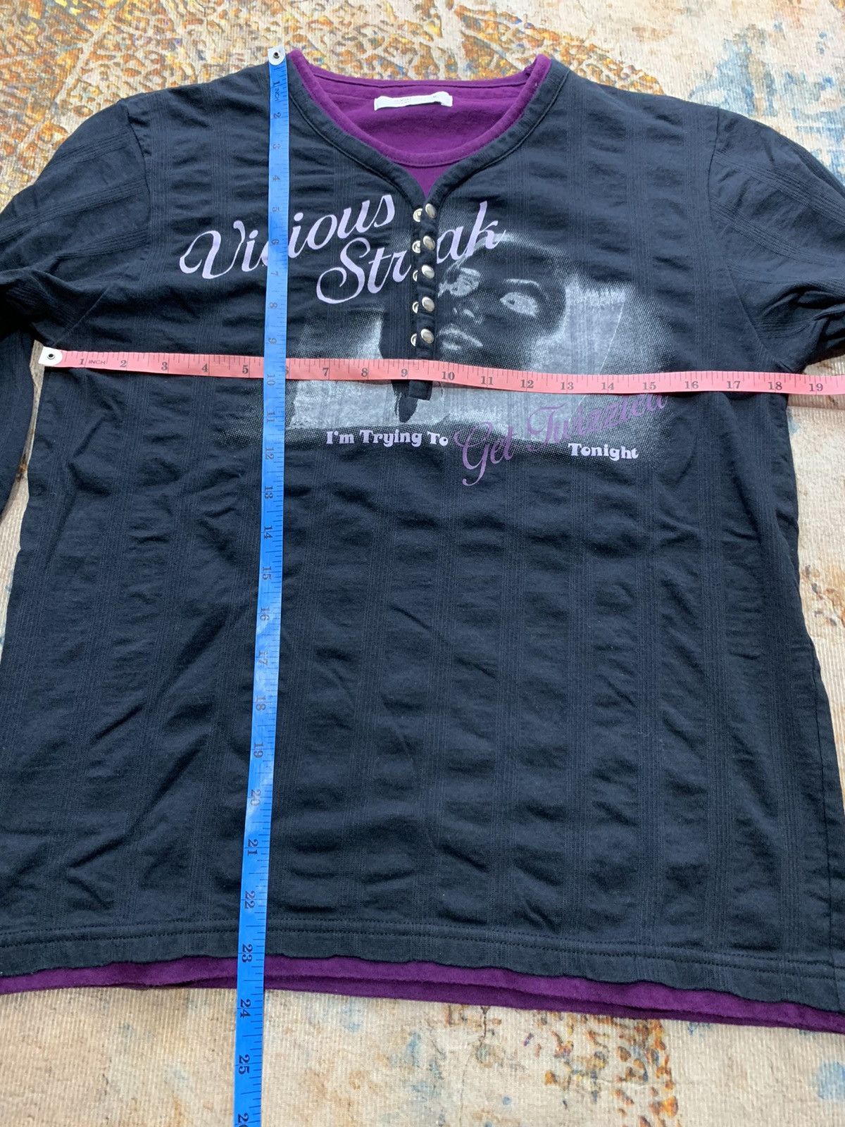If Six Was Nine double layer vicious Streak longsleeve y2k Size US M / EU 48-50 / 2 - 5 Thumbnail