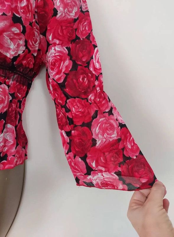 Vintage Maxima floral print off the shoulders blouse M Size M / US 6-8 / IT 42-44 - 3 Thumbnail