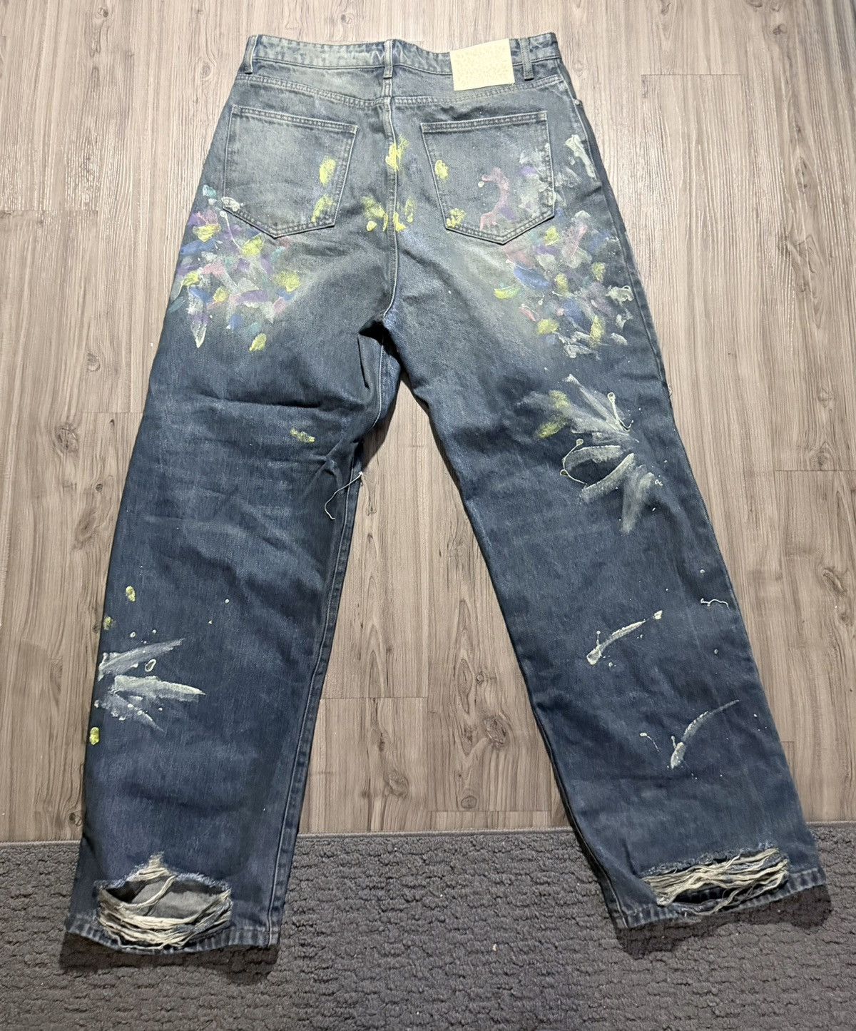 basketcase gallery Basketcase Gallery Lax Baggy Paint Splatter Jeans Size US 36 / EU 52 - 5 Thumbnail