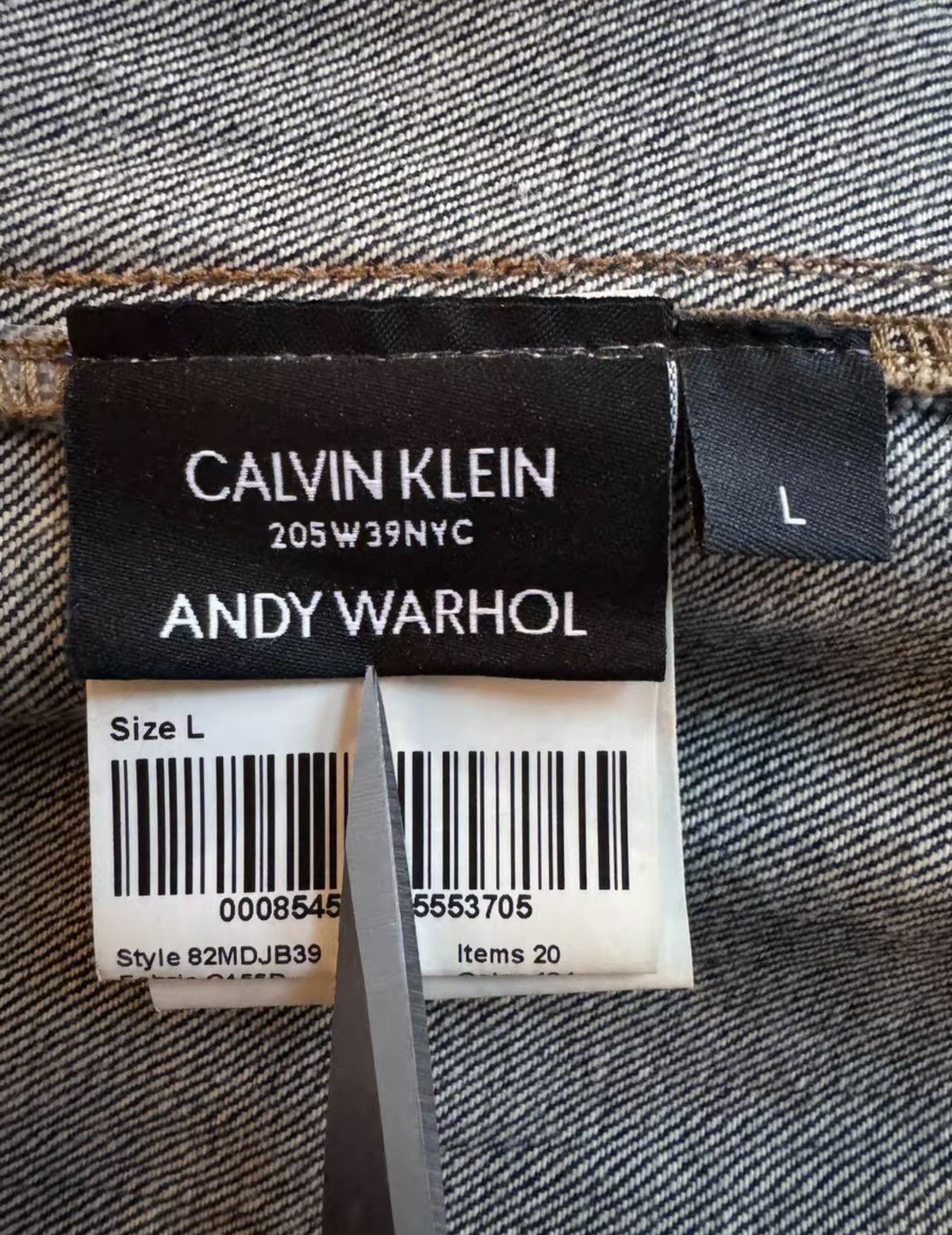 Calvin Klein CALVIN KLEIN 205W39NYC 2018 Runway Printed Denim Jacket Size US L / EU 52-54 / 3 - 6 Thumbnail