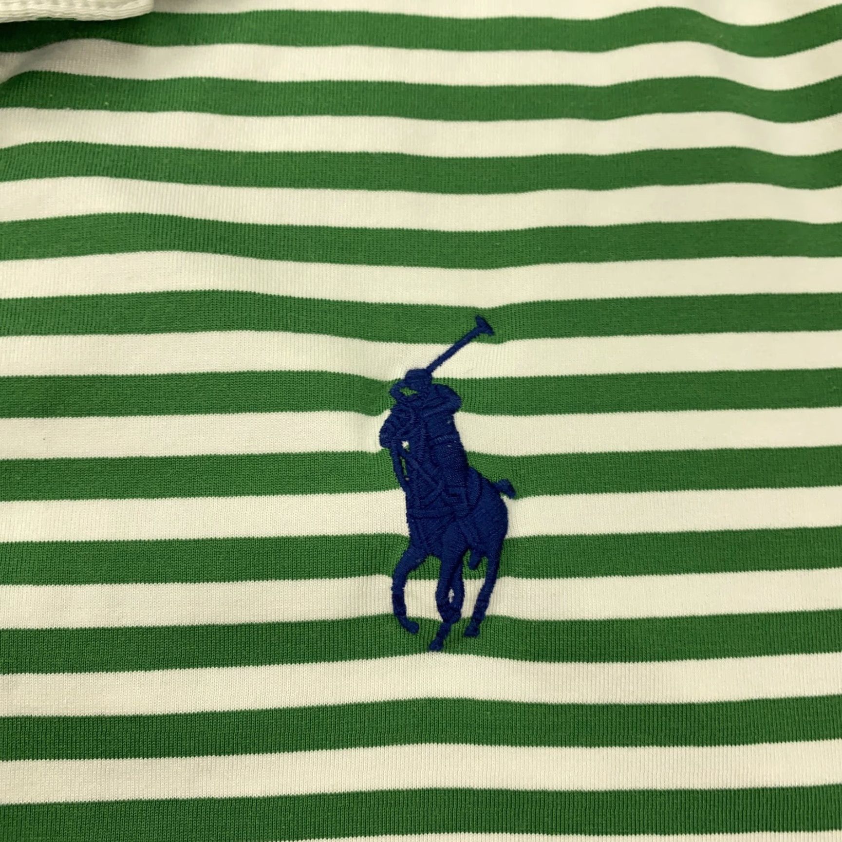 Polo Ralph Lauren Polo Golf Ralph Lauren Shirt Mens Medium Green White Striped Performance Pro Fit Golf Size US M / EU 48-50 / 2 - 2 Thumbnail