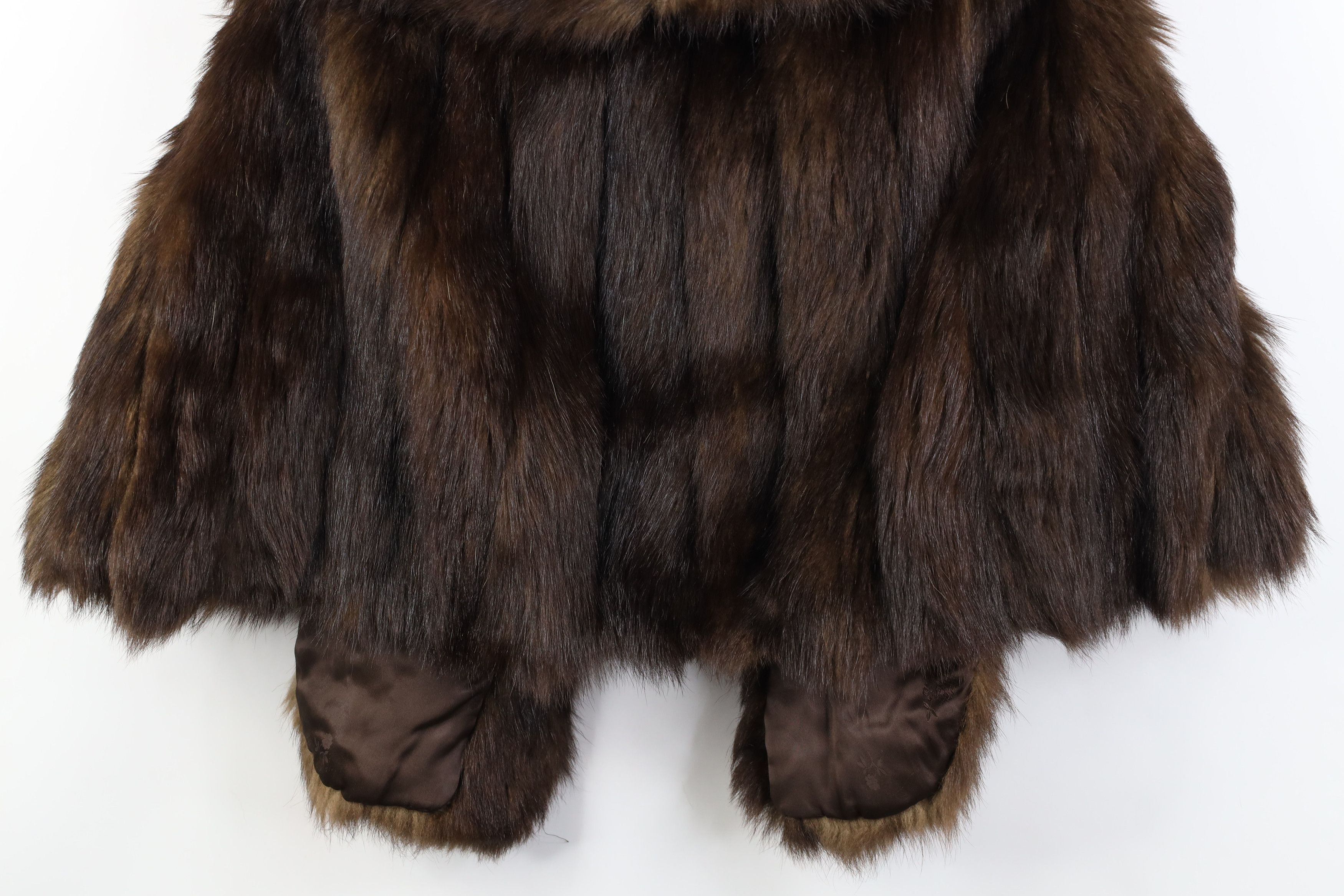Vintage Vintage 50s 60s Fur Shoulder Cape Poncho Jacket Brown USA Size ONE SIZE - 11 Thumbnail