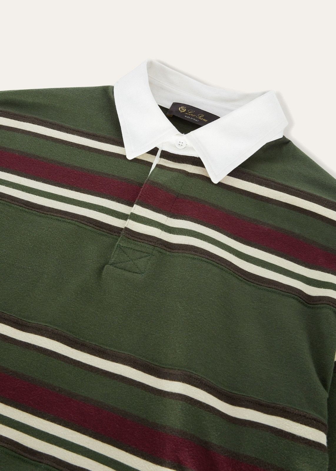Loro Piana o1srvl11e1224 Fleece Jersey Stripes Polo Shirt Size US S / EU 44-46 / 1 - 3 Thumbnail
