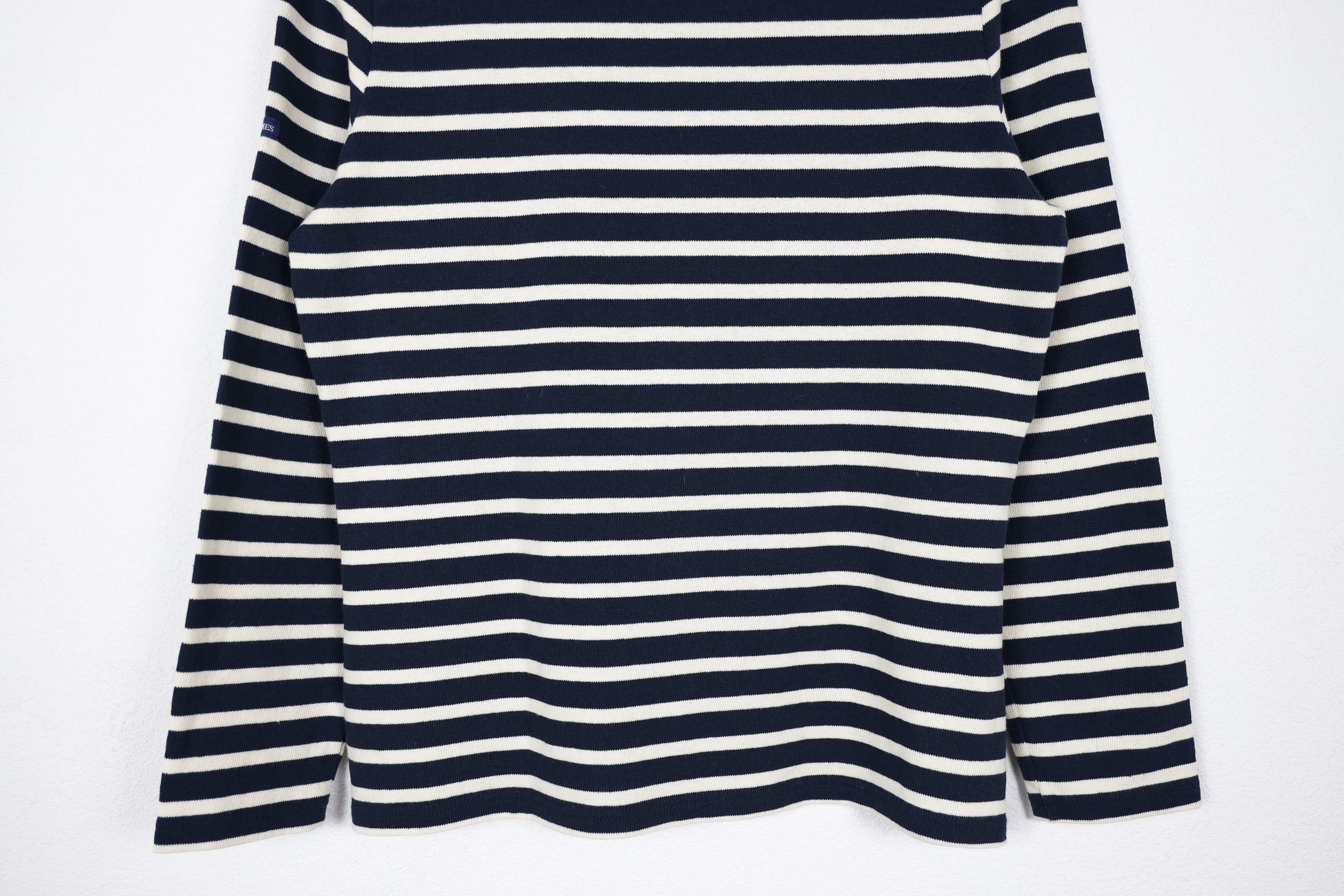 Saint James × Vintage Womens Saint James LAtelier Striped Breton LS T-shirt 90s NZ Size L / US 10 / IT 46 - 9 Thumbnail