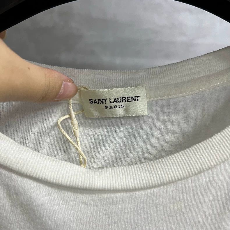 Saint Laurent Paris Saint laurent paris Round neck short sleeves in white plant Size US XS / EU 42 / 0 - 2 Thumbnail