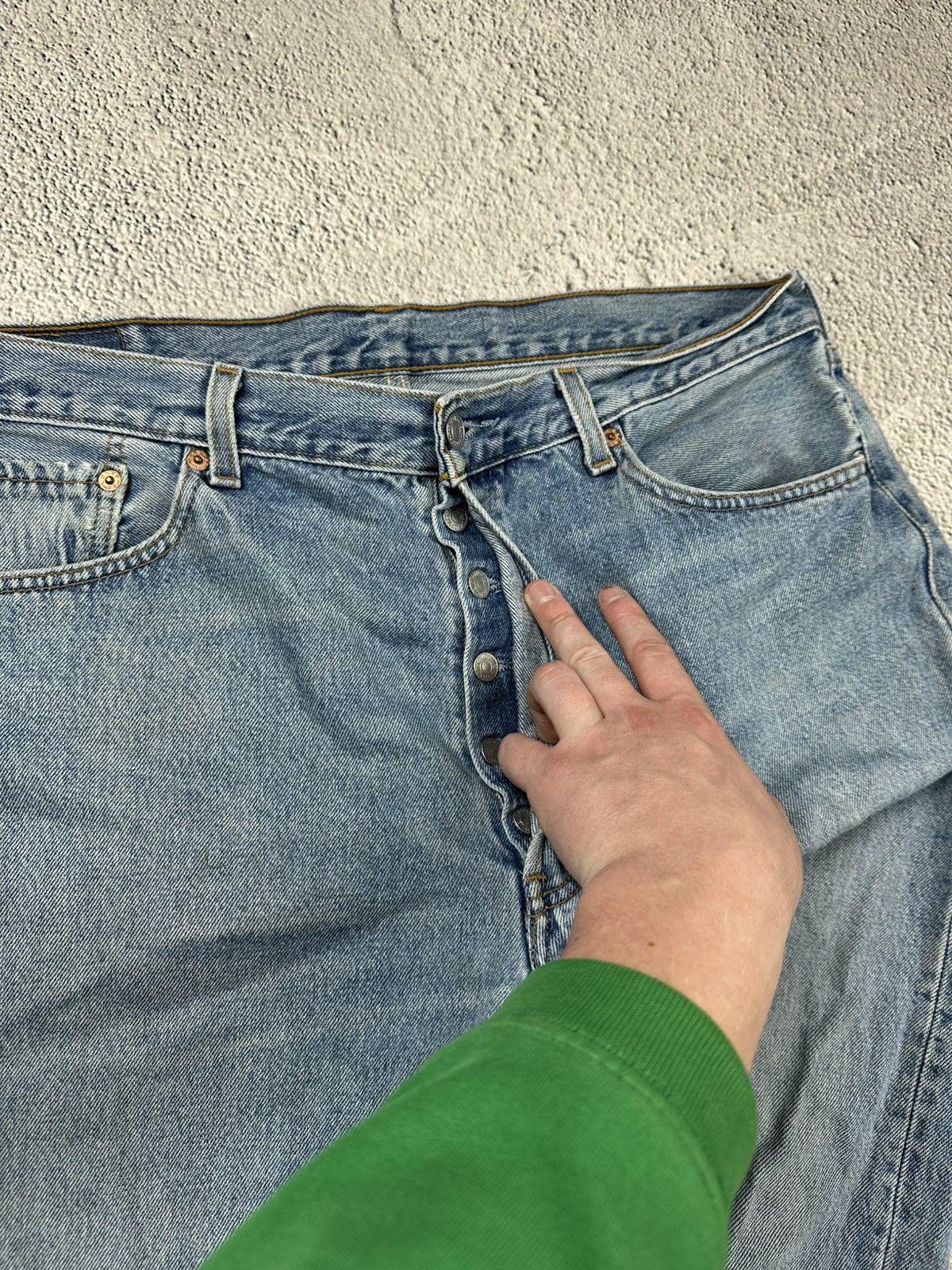 Levi's Vintage Clothing Vintage Levis 501 Washed Denim Blue Jeans 90s Rare Bootcut Size US 38 / EU 54 - 12 Thumbnail