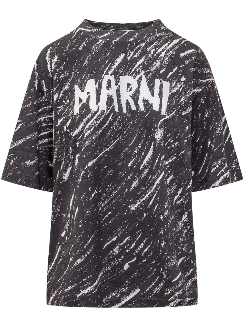 Marni o1y1125 T-Shirt in Black/White Size S / US 4 / IT 40 - 1 Thumbnail