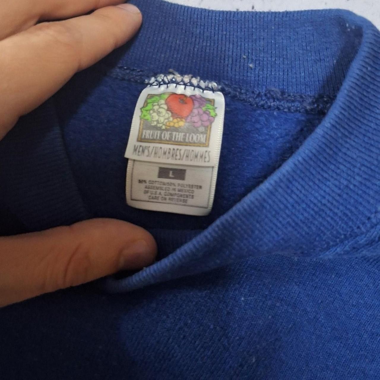 Fruit Of The Loom Blue Fruit of the Loom sweatshirt #retro Size US L / EU 52-54 / 3 - 3 Thumbnail