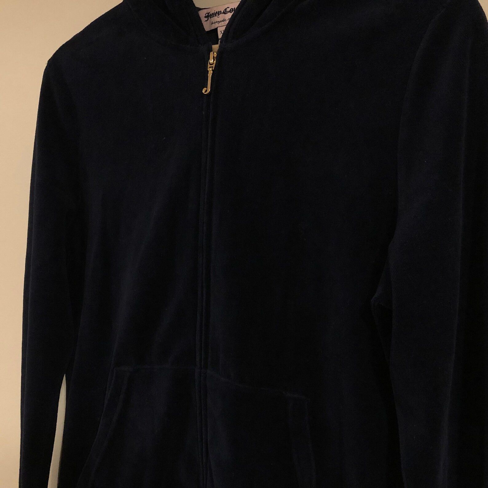 Juicy Couture Jeans Vintage Velvet Velour Hoodie Women's Y2K Retro Size XL / US 12-14 / IT 48-50 - 4 Thumbnail