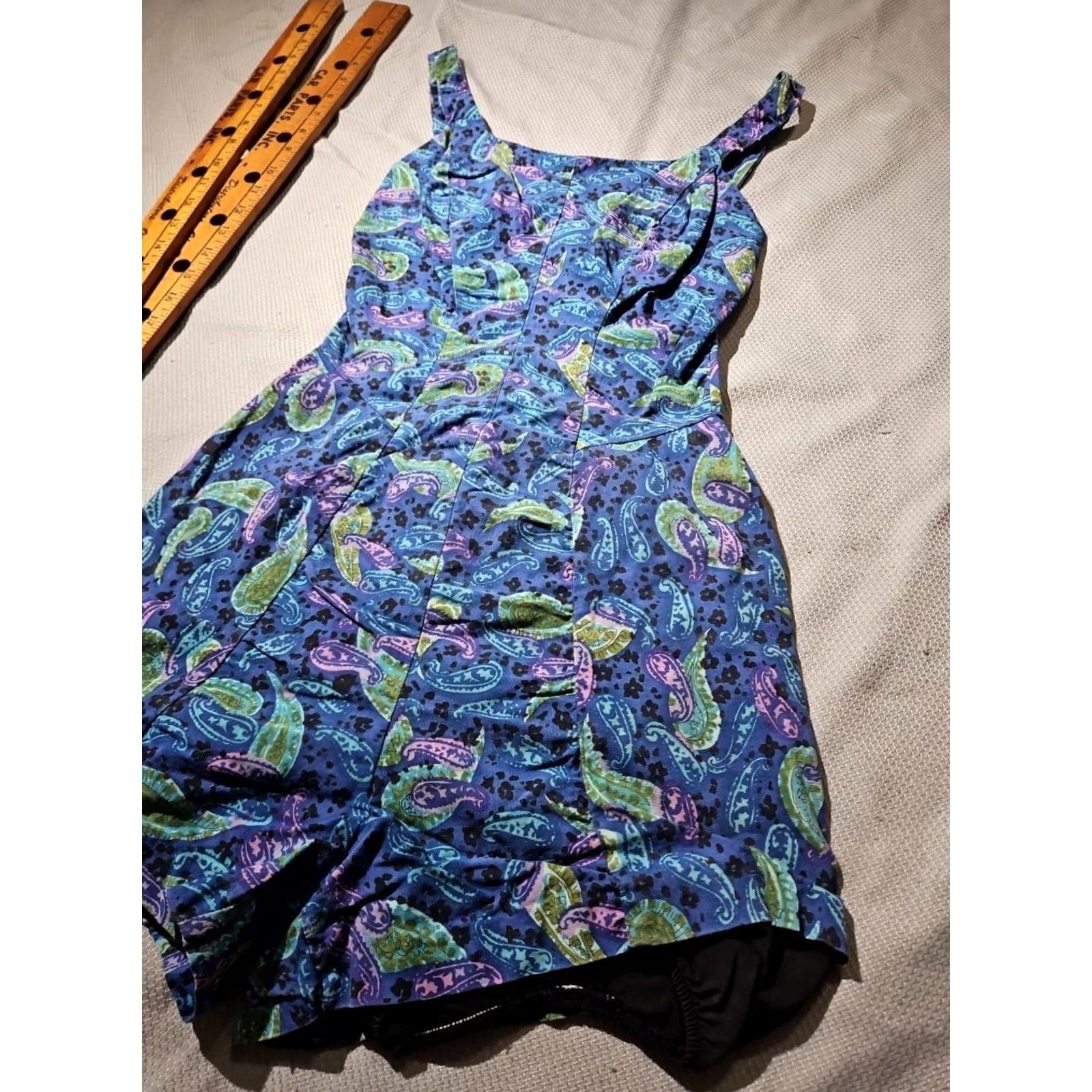 Vintage VINTAGE Rose Marie Reid Paisley Womens Blue One Piece Swimsuit Skorts Romper Size M Size 32" / US 10 / IT 46 - 4 Thumbnail