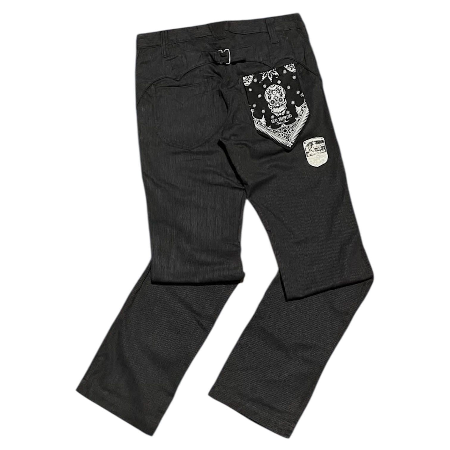If Six Was Nine 2000s Egi Tripping Japanese Striped Buckle Work y2k Lgb Size US 32 / EU 48 - 1 Thumbnail