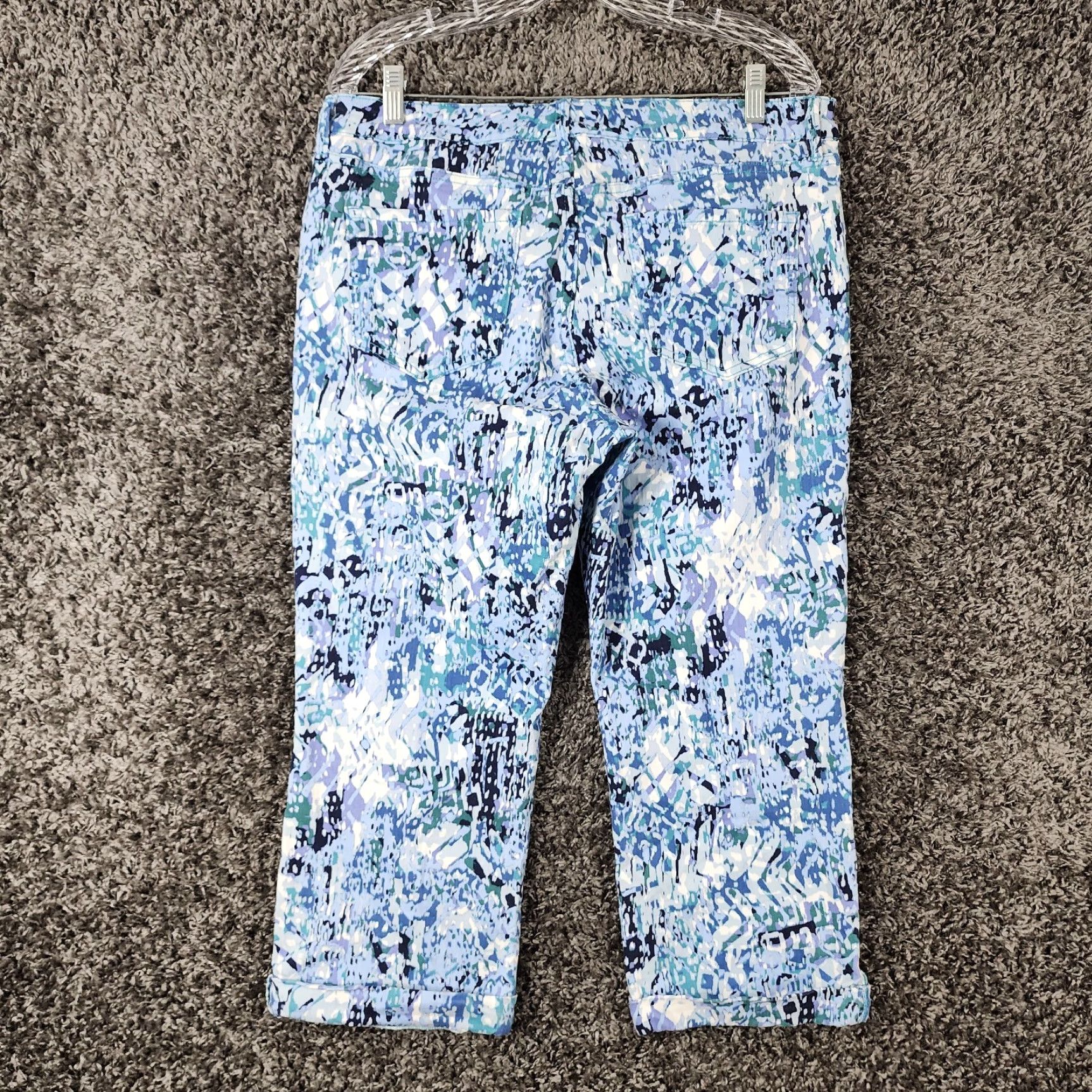 Nine West Nine West Chrystie Womens Blue Patterned Jean Capris Size 14 Jeans Capris Womens Blue 14 Nine West Chrystie Patterned Jeans Capris Size 36" / US 14 / IT 50 - 6 Thumbnail