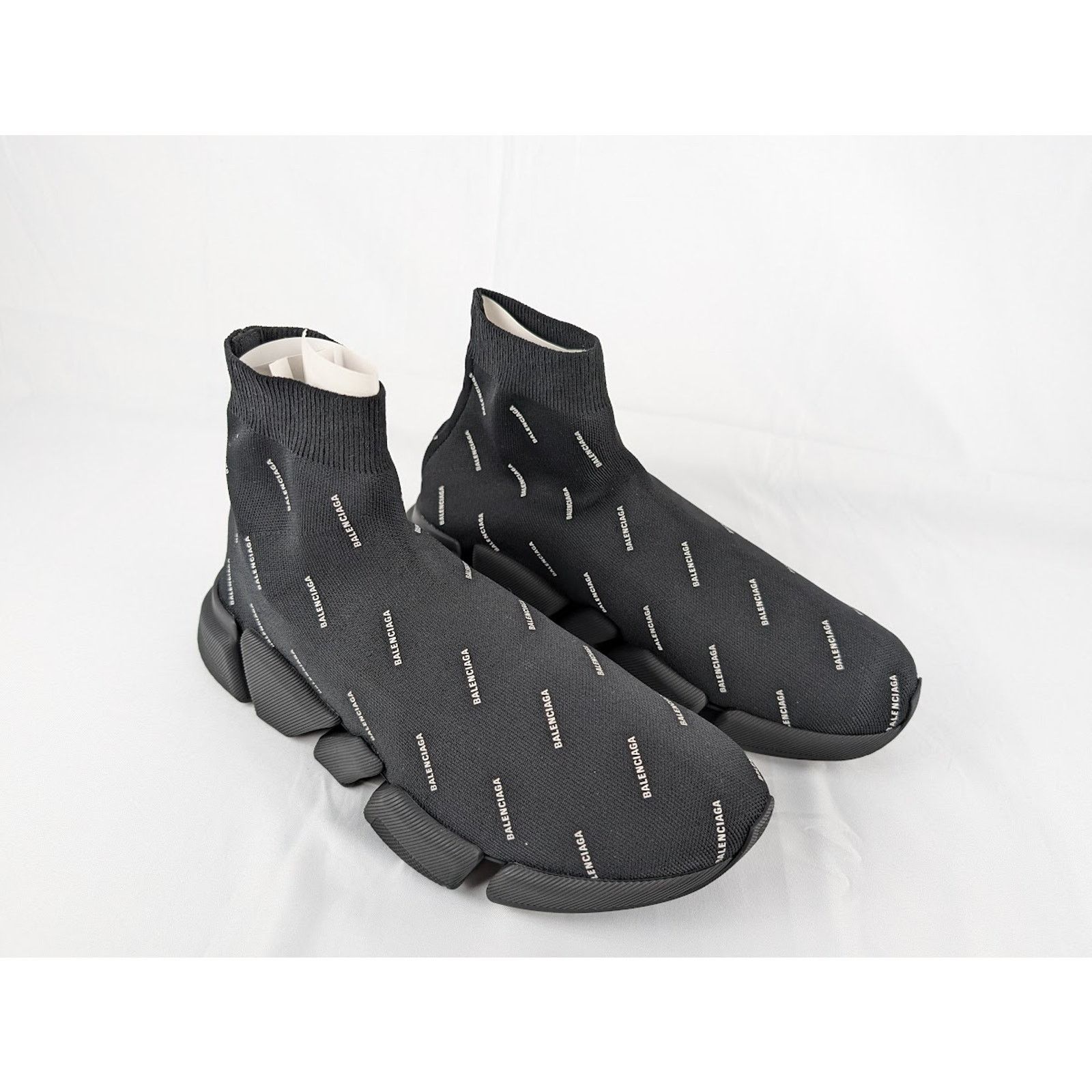 Balenciaga o1rshd1 Speed 2.0 LT Sneakers in Black/White Size US 12 / EU 45 - 9 Thumbnail