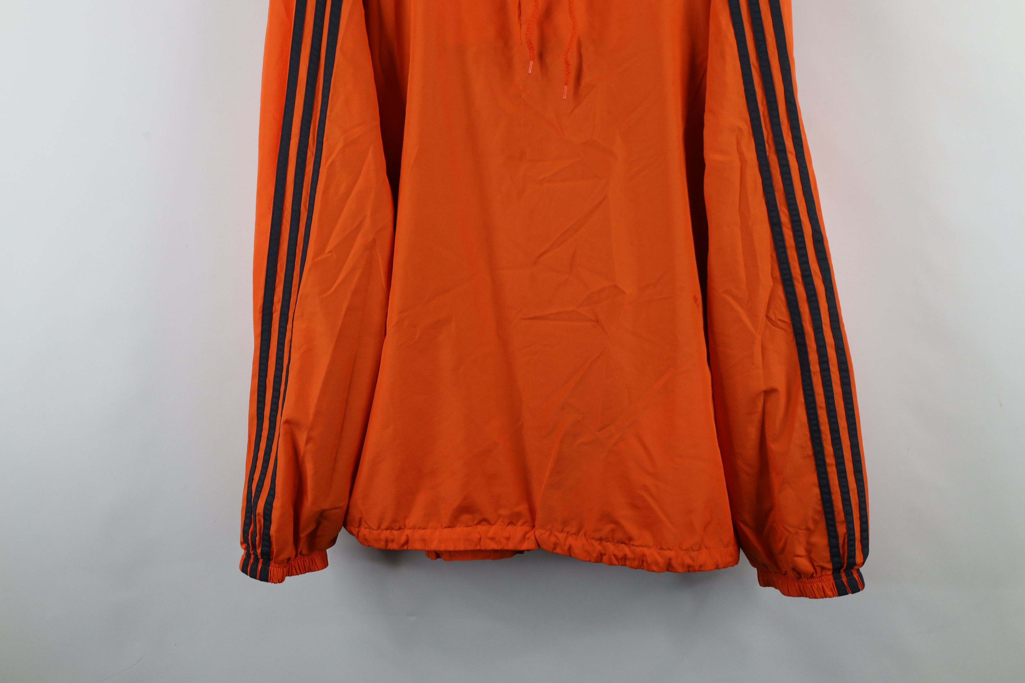 Adidas × Vintage Vintage 90s Adidas Spell Out Lined Hooded Windbreaker Jacket Size US XL / EU 56 / 4 - 3 Thumbnail