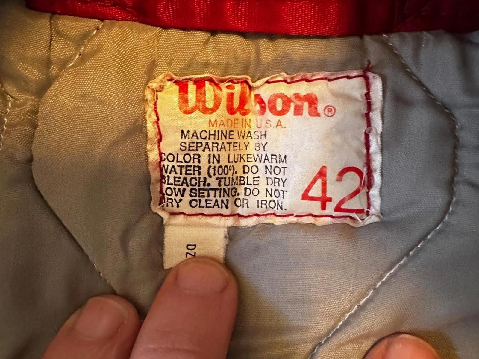 Wilson Vintage Wilson Satin Baseball Bomber Jacket Size US L / EU 52-54 / 3 - 4 Thumbnail