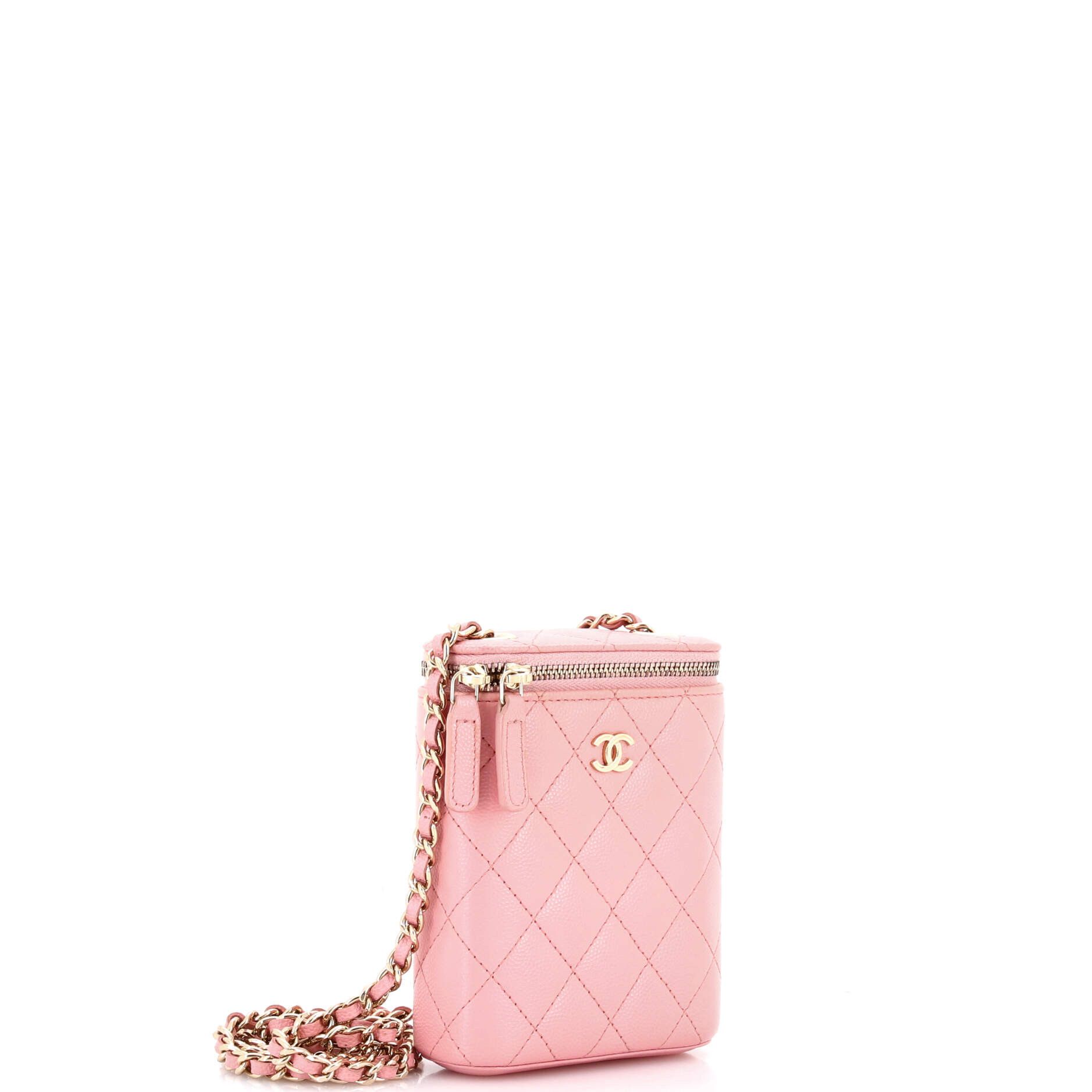 Chanel Vertical Classic Vanity Case with Chain Quilted Caviar Small Size ONE SIZE - 1 Thumbnail