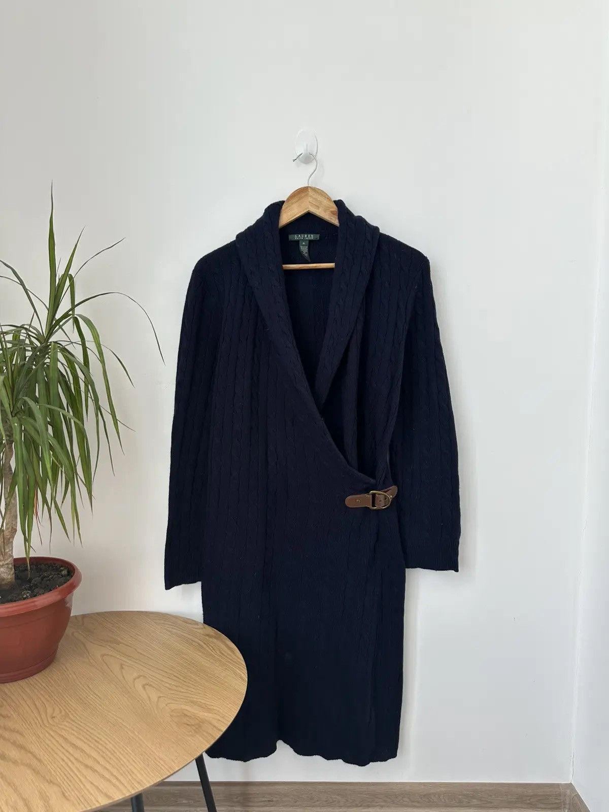Polo Ralph Lauren Vintage Polo Ralph Lauren Blue Wool Kable Knit Long Dress Size US XL / EU 56 / 4 - 1 Thumbnail