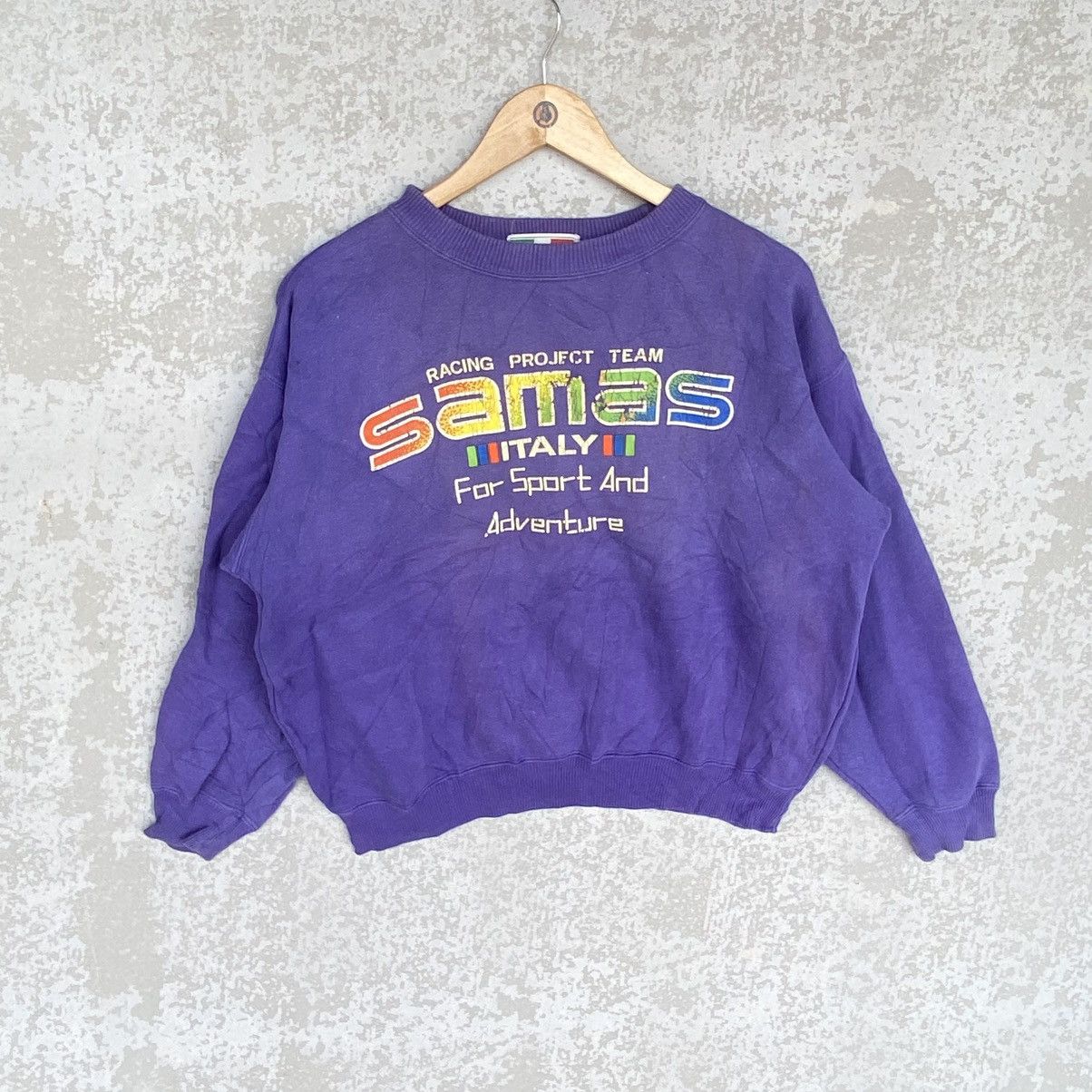 Other Vintage Samas Italian Sport Printed Sweatshirt Purple Size M / US 6-8 / IT 42-44 - 2 Thumbnail