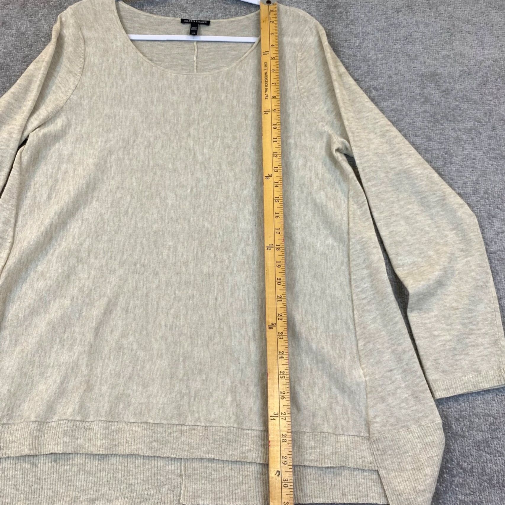 Eileen Fisher VINTAGE Eileen Fisher Sweater Women Large Pullover Knit Tan Brown Wool Alpaca Blend Casual Winter Fall Spring Summer Size L / US 10 / IT 46 - 3 Thumbnail