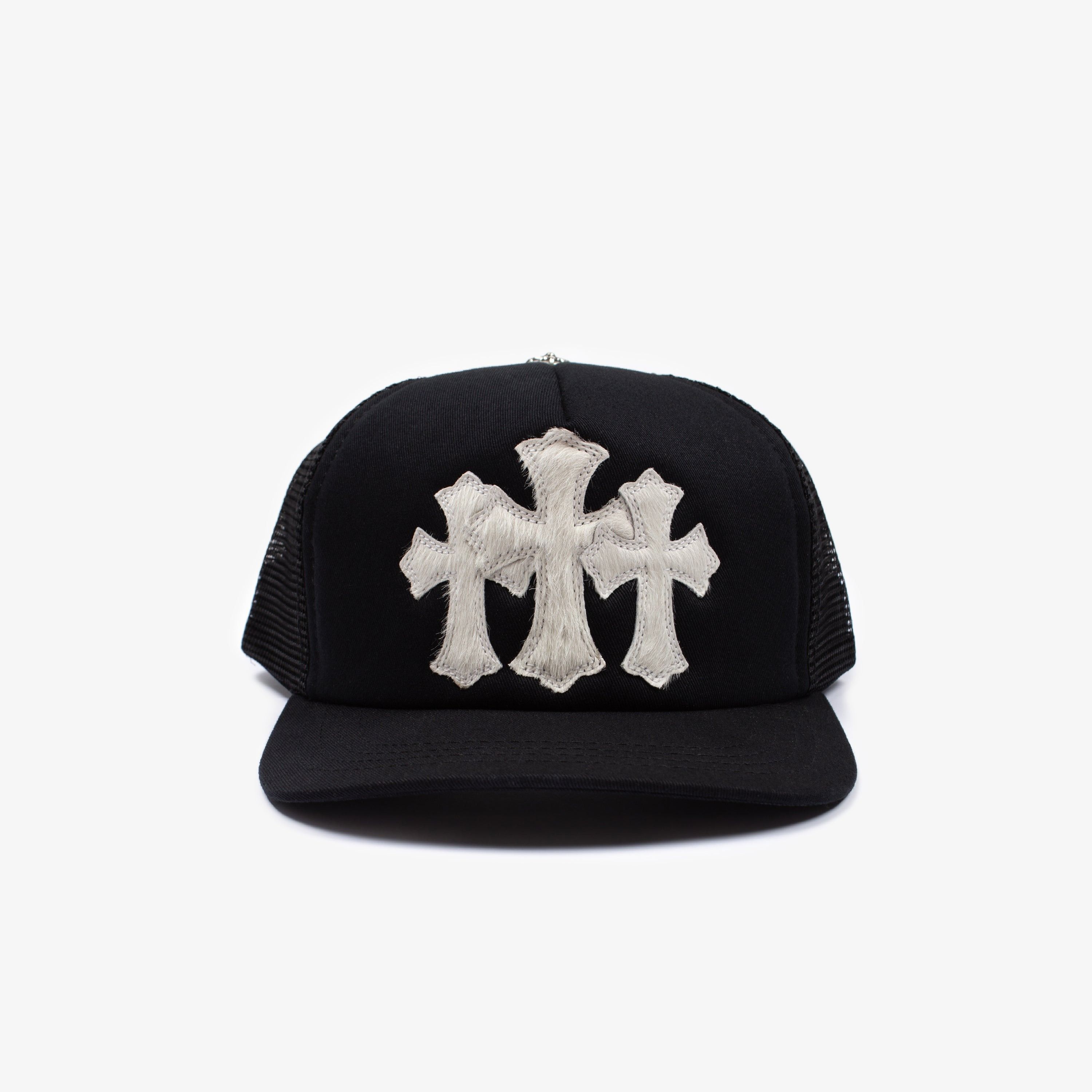 Chrome Hearts CHROME HEARTS CEMETERY CALF HAIR CROSS PATCH TRUCKER Size ONE SIZE - 2 Thumbnail
