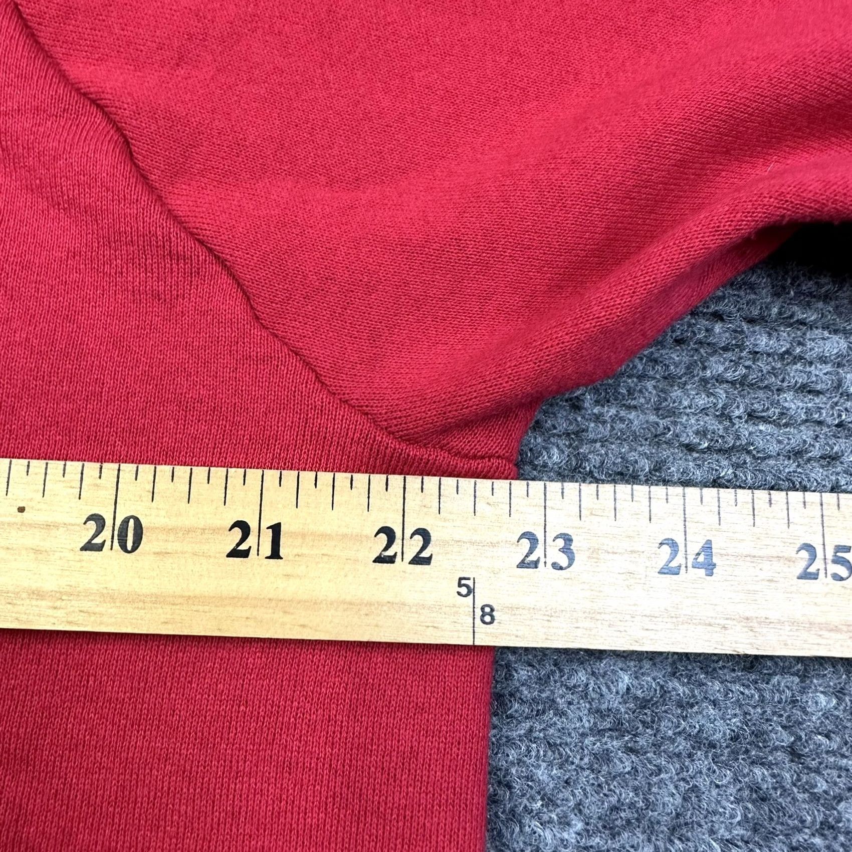 Fruit Of The Loom VINTAGE Fruit of the Loom Red Raglan Crewneck Sweatshirt XL Unisex Adults 90s Sweatshirt 50/50 Made USA Size US XL / EU 56 / 4 - 6 Thumbnail