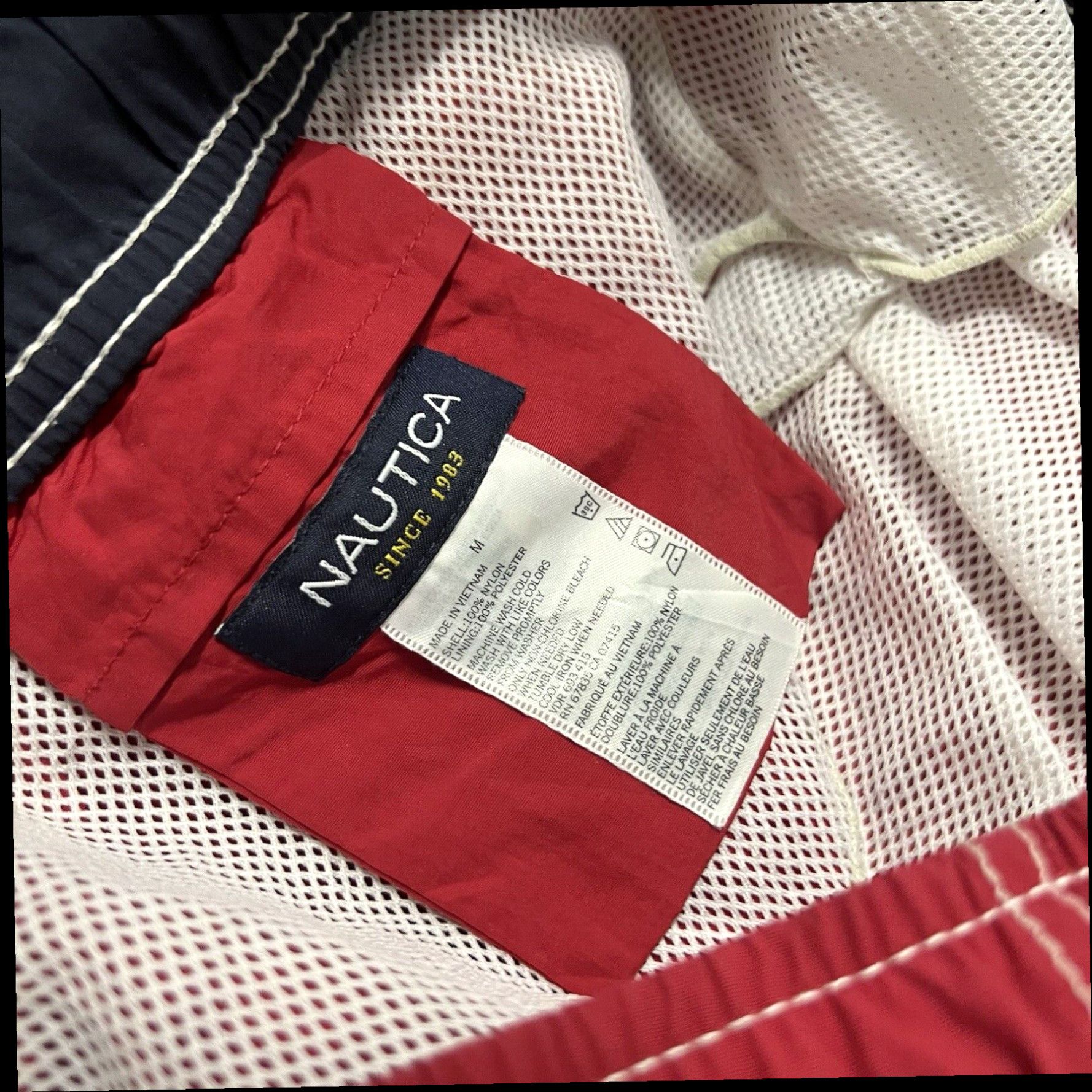 Nautica VINTAGE Nautica Men’s Red Swim Trunks Size Medium Inseam Summer Swim Beach Size US 31 - 5 Thumbnail