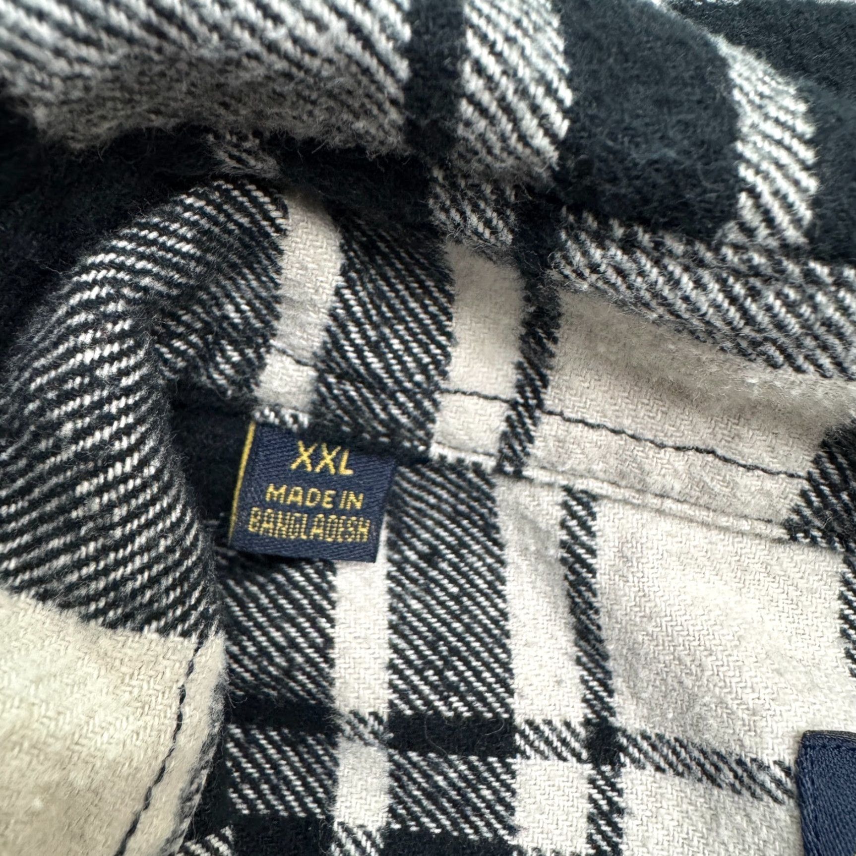 Vintage JACHS Heritage Plaid Flannel Button-Down Shirt Men 2XL Black White Cotton Casual Size US XXL / EU 58 / 5 - 5 Thumbnail