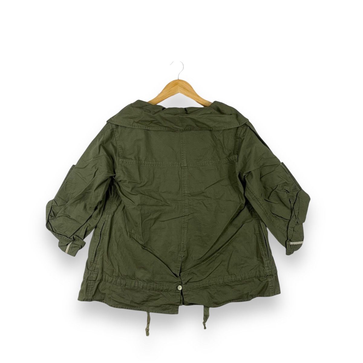 Quiksilver Vintage QUIKSILVER Olive Green Hooded Jacket Button Size S / US 4 / IT 40 - 3 Thumbnail