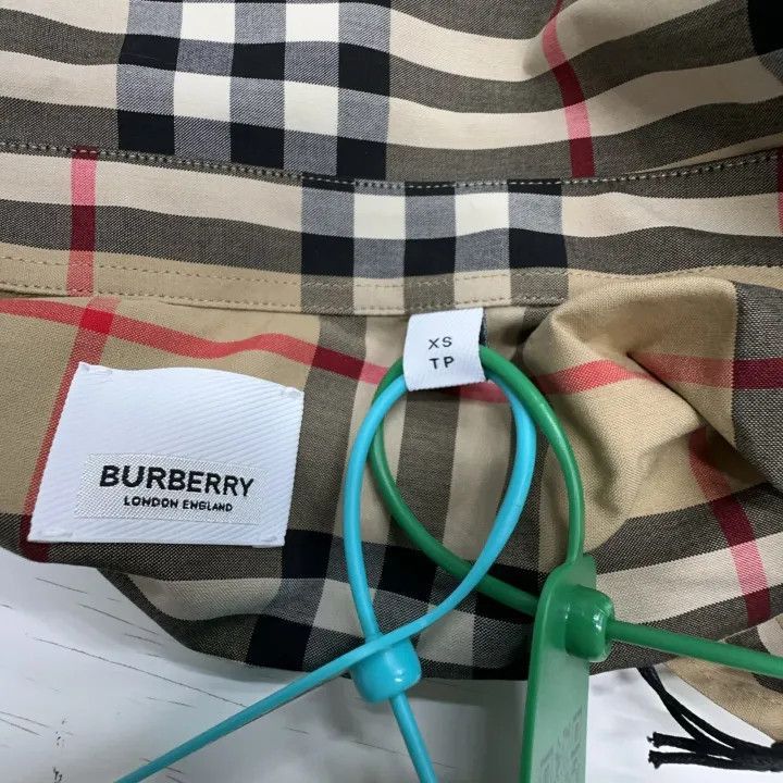 Burberry Burberry Burberry Men's Long Sleeve Checked Shirt Beige-25 Size US XS / EU 42 / 0 - 2 Thumbnail