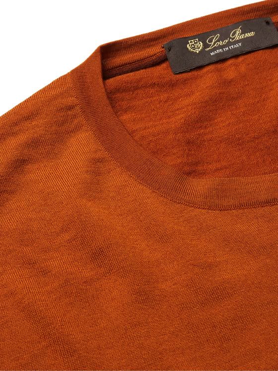 Loro Piana o1w1db10724 Crewneck Sweater in Orange Size US XXL / EU 58 / 5 - 5 Thumbnail