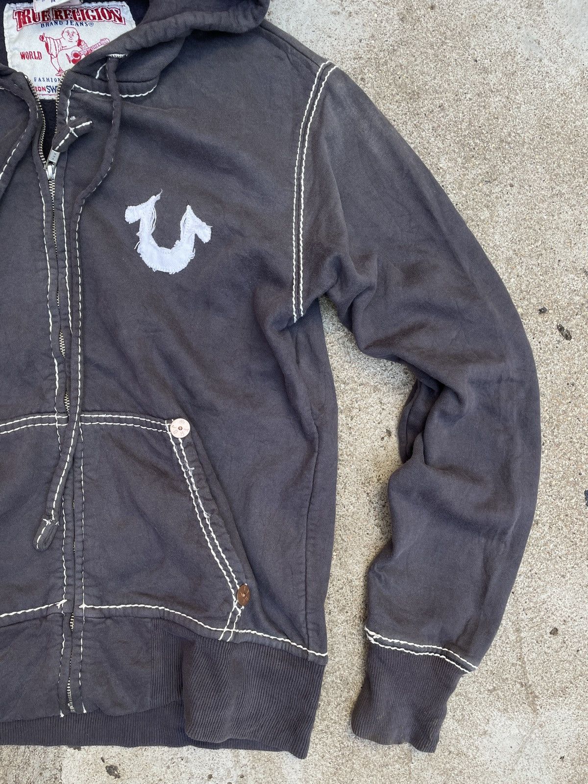 True Religion Vintage True Religion natural sun faded hoodie Size US M / EU 48-50 / 2 - 3 Thumbnail