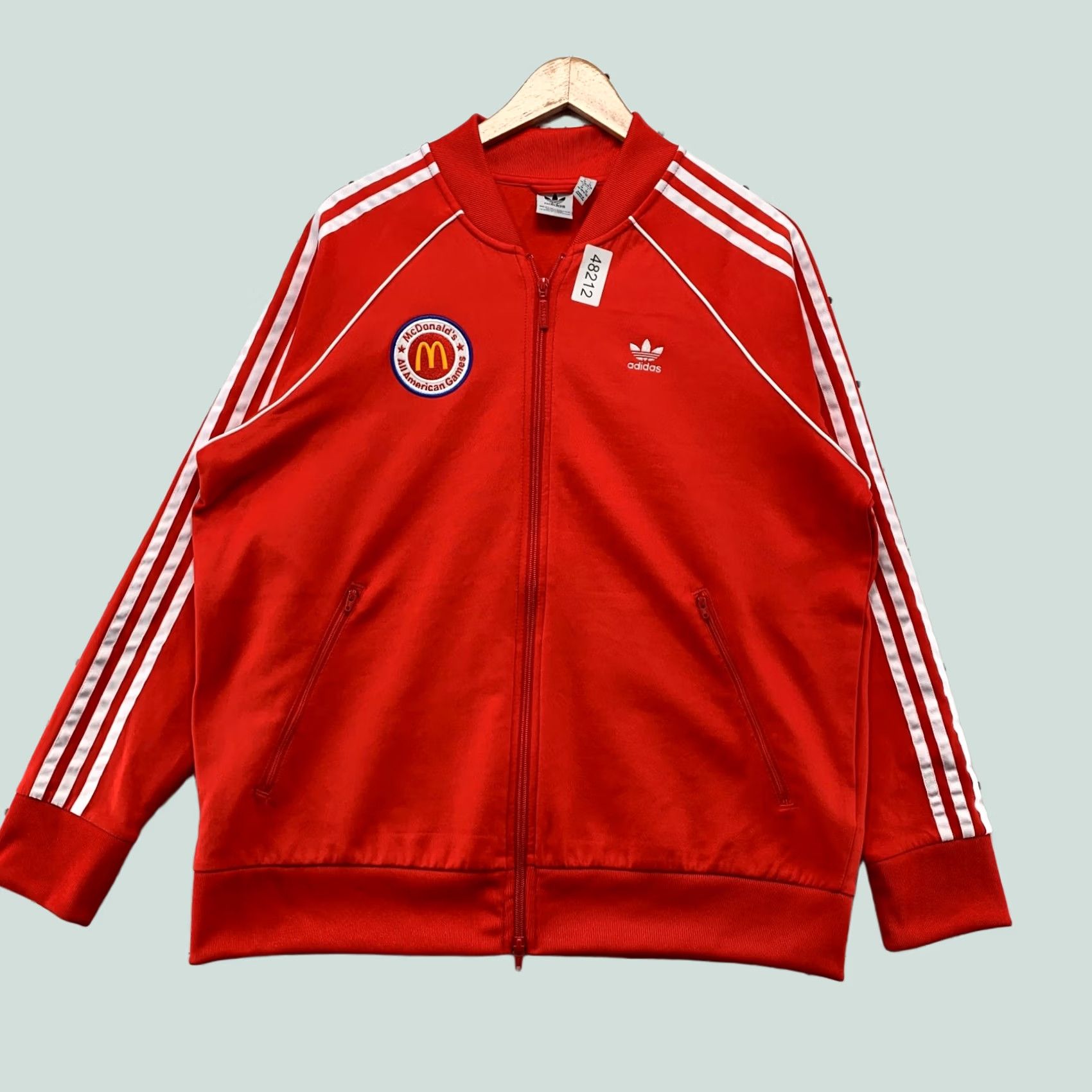 Vintage McDonald's All American Games Track Jacket Mens XL Red Trefoil Zip Up Size US XL / EU 56 / 4 - 1 Thumbnail