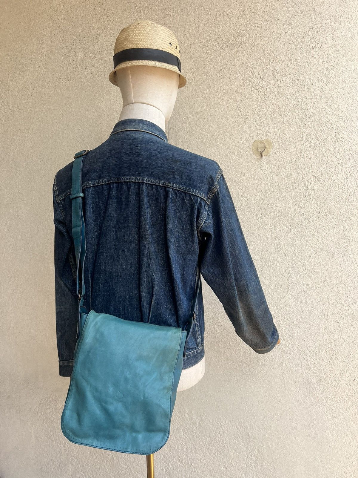 Leather Vintage Dakota Japan Black Label Faded Patina Leather Bag Size ONE SIZE - 4 Thumbnail