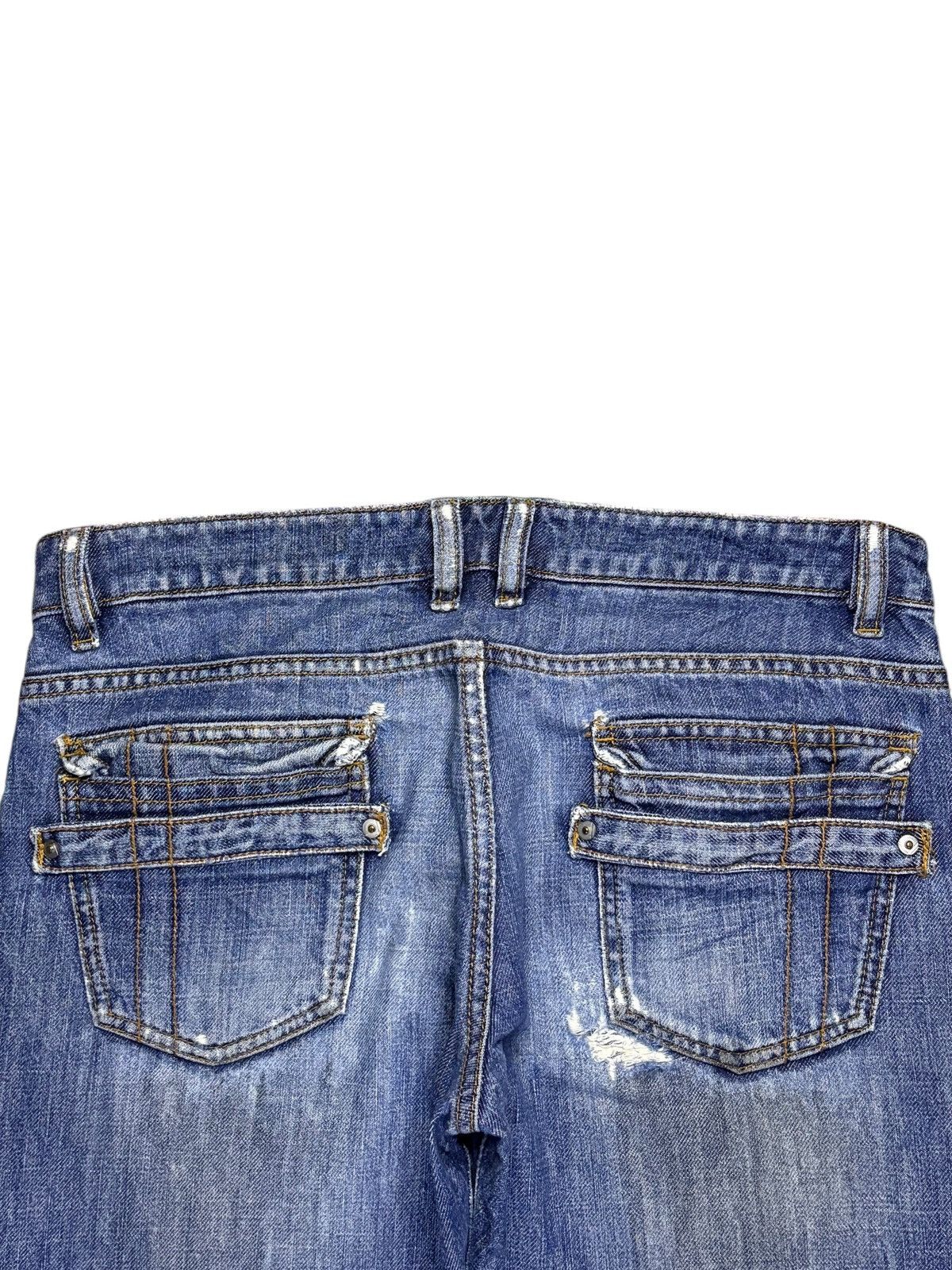 Japanese Brand Vintage Japanese Brand Grunge Wash Distressed Loose Jeans Size US 32 / EU 48 - 8 Thumbnail