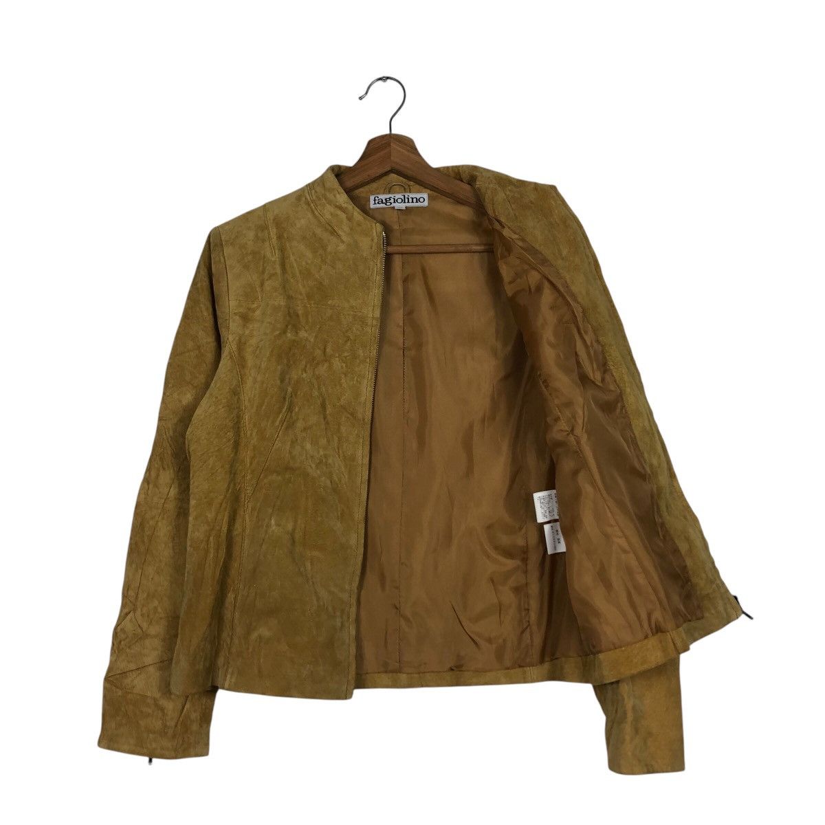 Japanese Brand 📌Cropped Suede Leather Jacket Fagiolino Issey Miyake Size US M / EU 48-50 / 2 - 12 Thumbnail