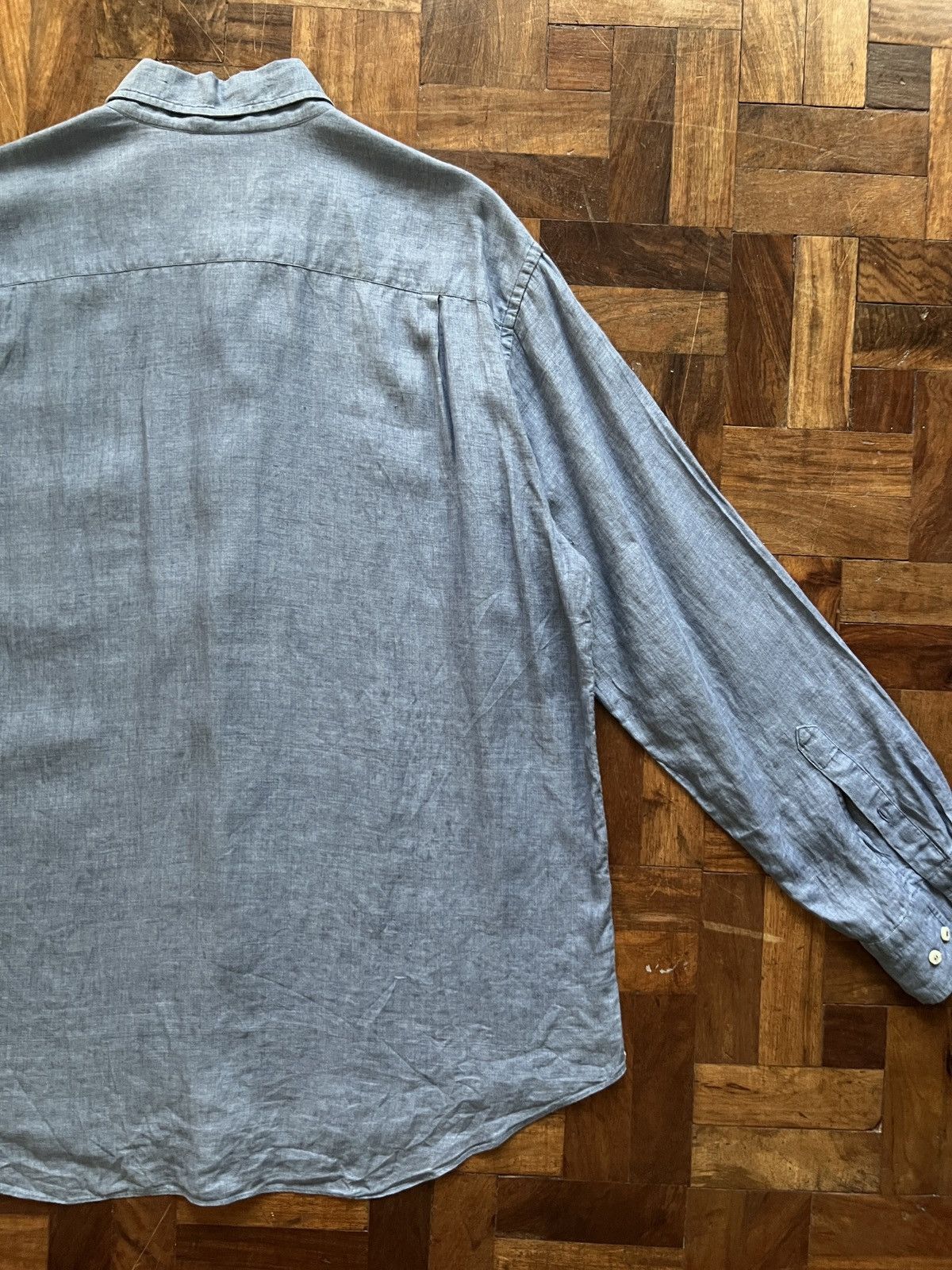 Loro Piana Loro Piana linen chambray shirt Size US XXL / EU 58 / 5 - 12 Thumbnail