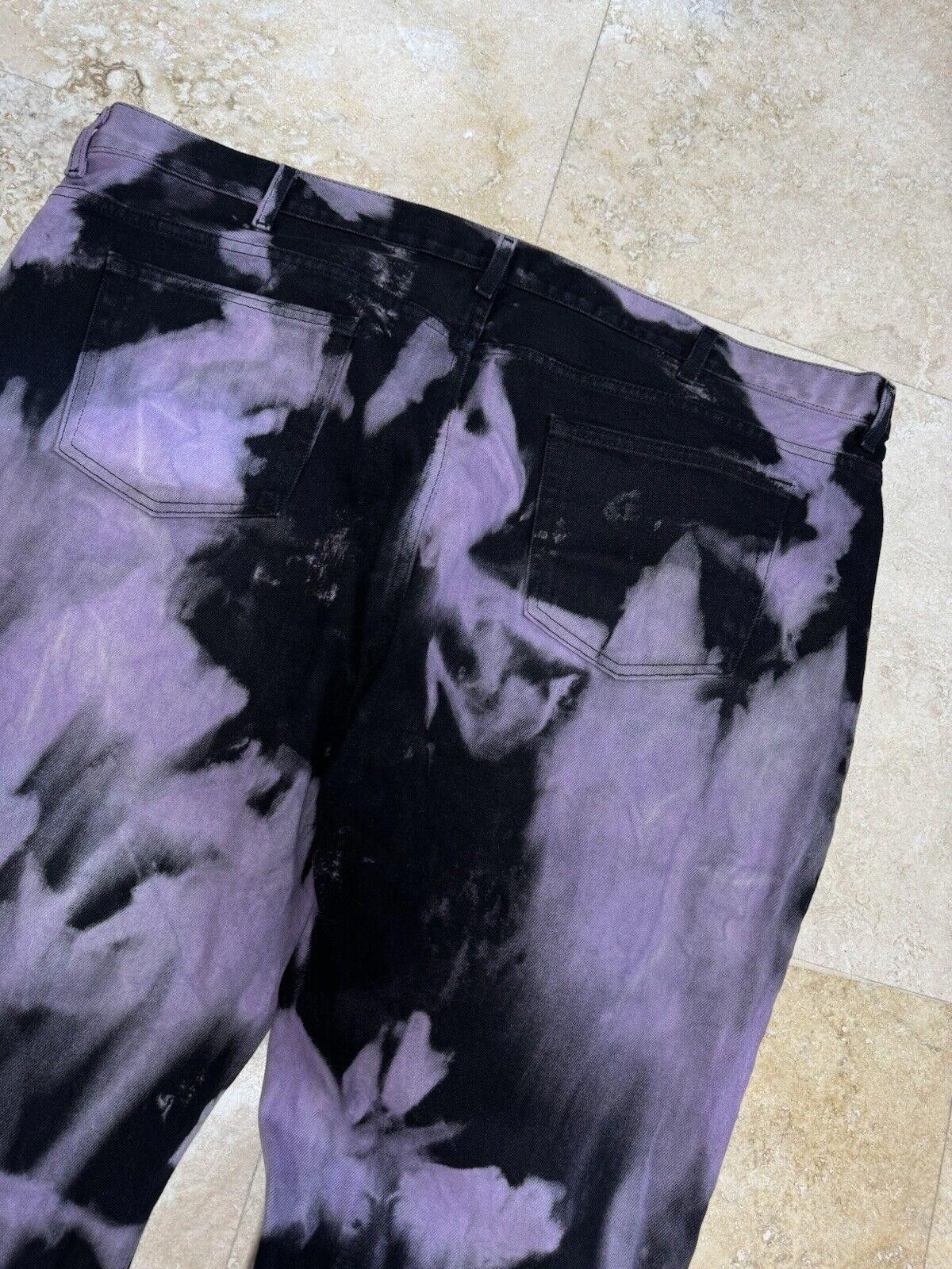 Designer Custom Streetwear Stacked Jeans Tie Dyed Purple Halloween Size US 44 / EU 60 - 9 Thumbnail