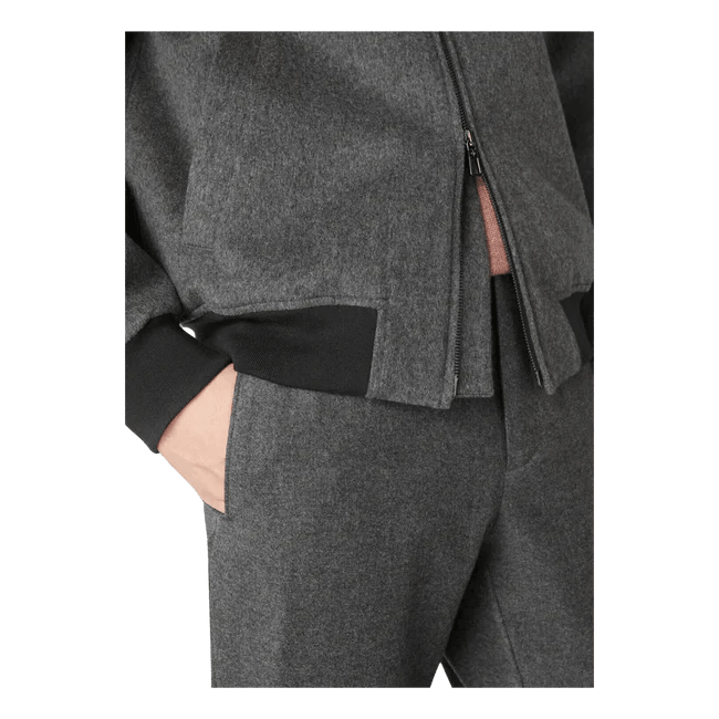 Loro Piana o1w1db10725 FAM5076 LP Ivy Bomber Jacket in Gray Melange Size US L / EU 52-54 / 3 - 7 Thumbnail