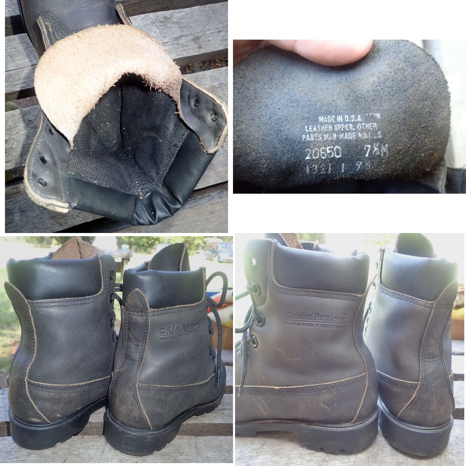 Vintage Golden Retriever Vintage Leather Plain Toe Work Boots Size 7.5 M Made in USA Size US 8 / IT 38 - 8 Thumbnail
