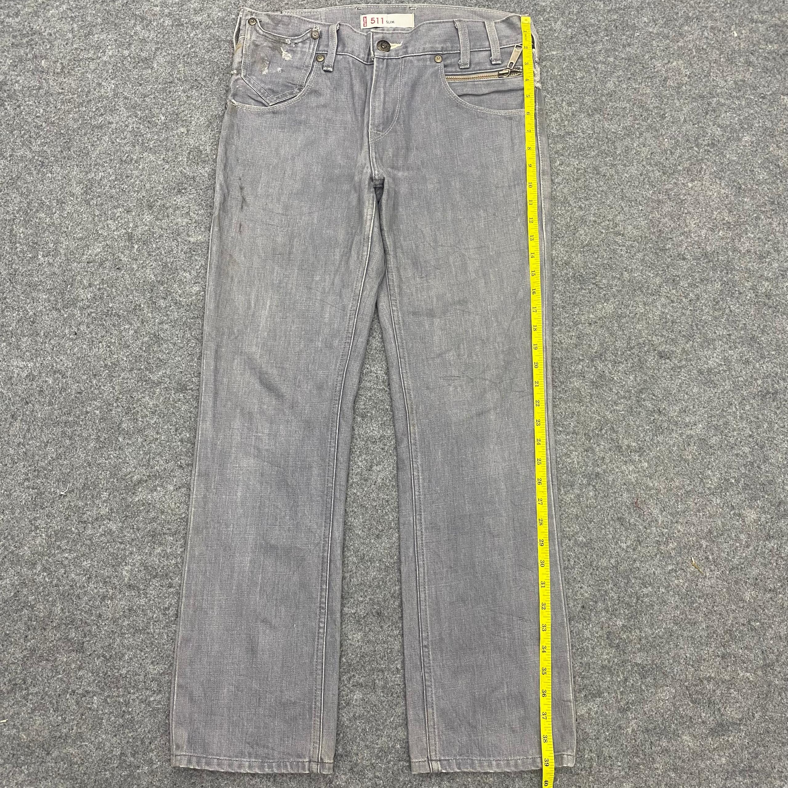 Levi's 💥Best Offer💥Vintage Levis 511 Slim Distressed Denim Size US 32 / EU 48 - 2 Thumbnail