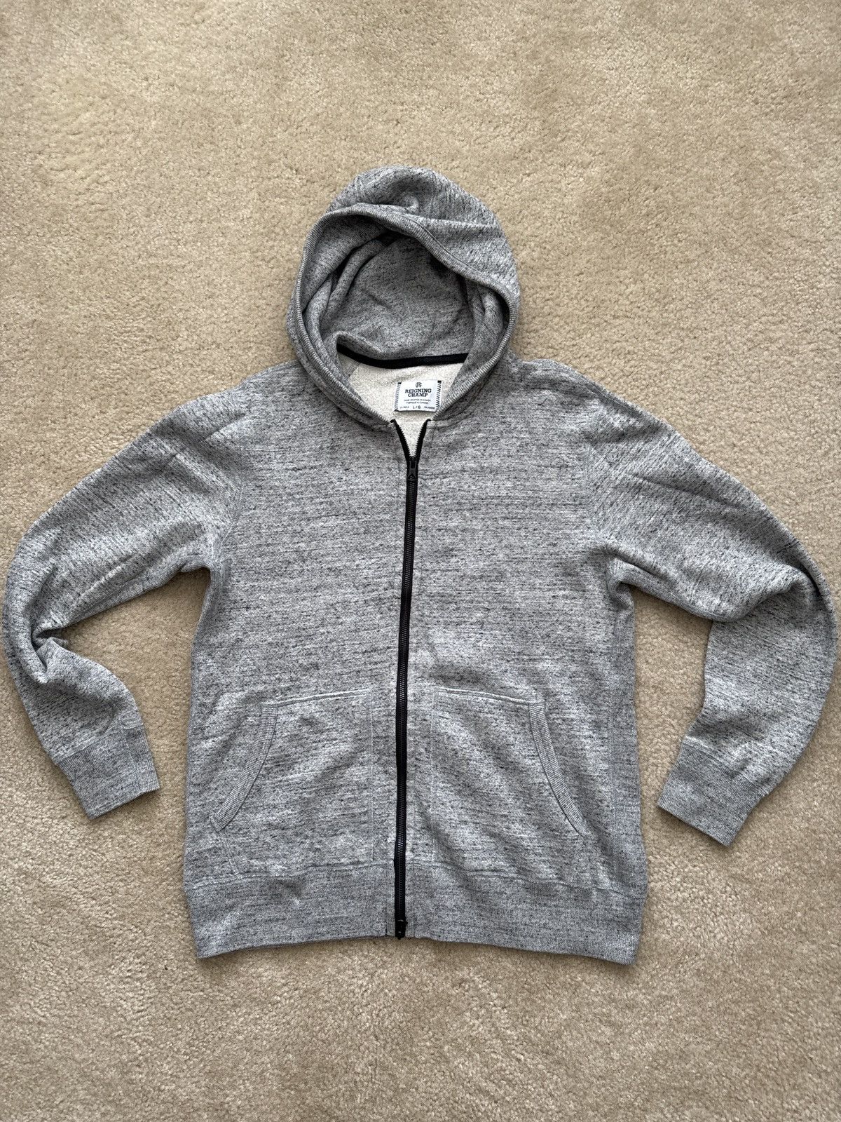 Reigning Champ Light Grey Cotton Blend Hoodie Size US L / EU 52-54 / 3 - 1 Thumbnail