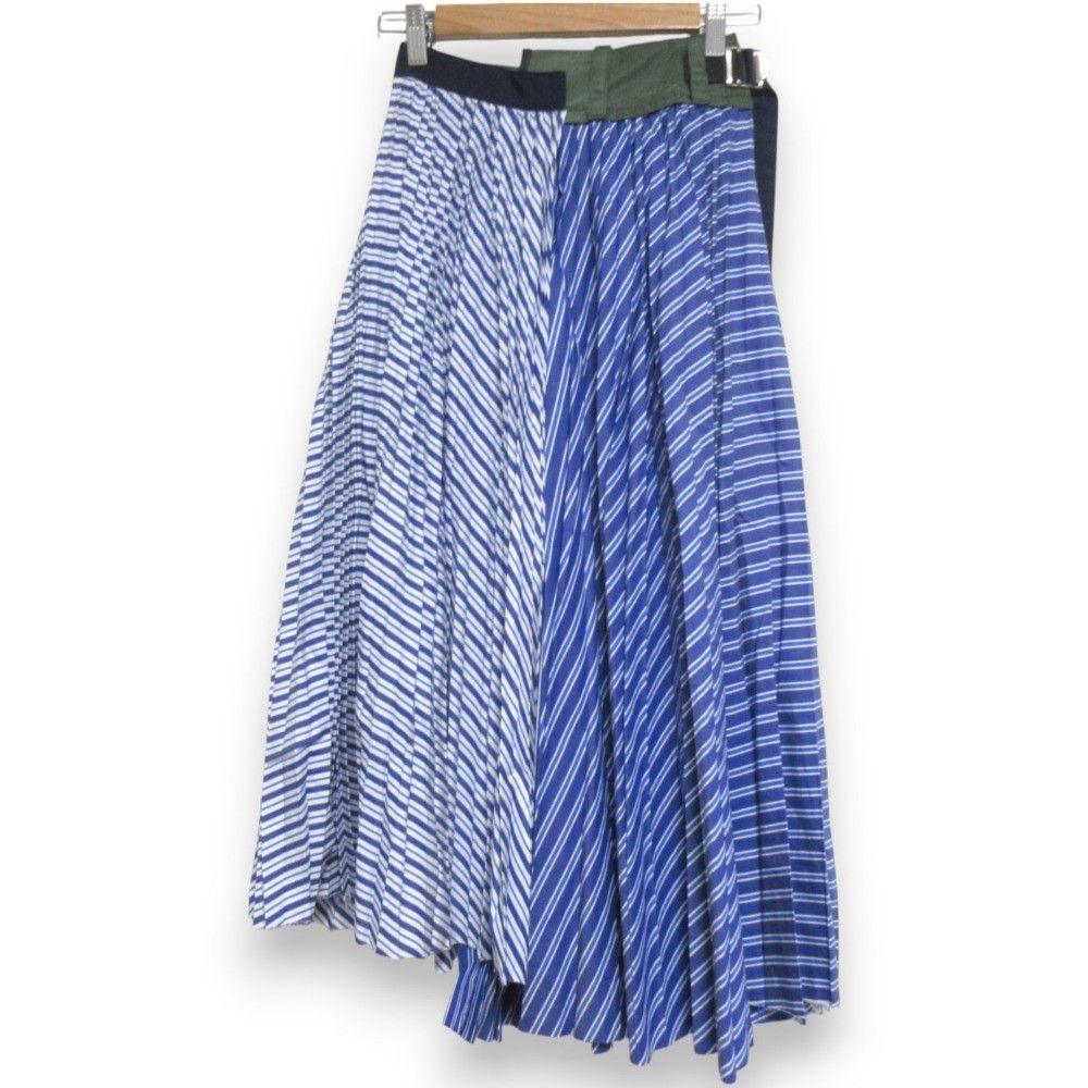 Sacai Sacai sacai Cotton Poplin Pleated Skirt Cotton Skirts 20-04887 DUTY FREE for USA Size ONE SIZE - 1 Thumbnail
