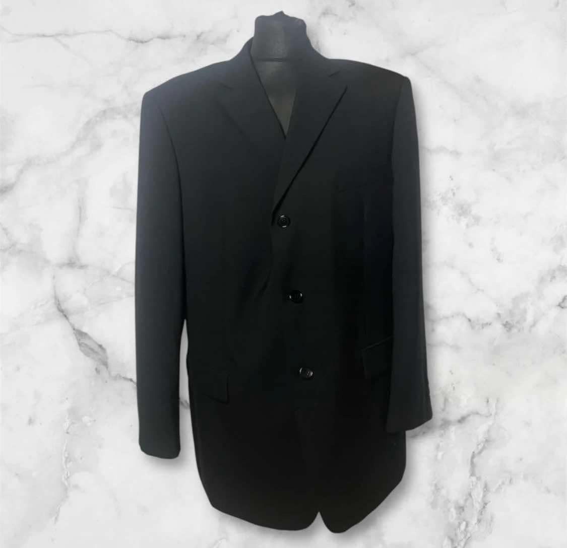 Balmain × Designer Balmain Black Blazer, Minimalist Classic Suit Jacket Size 46R - 1 Thumbnail