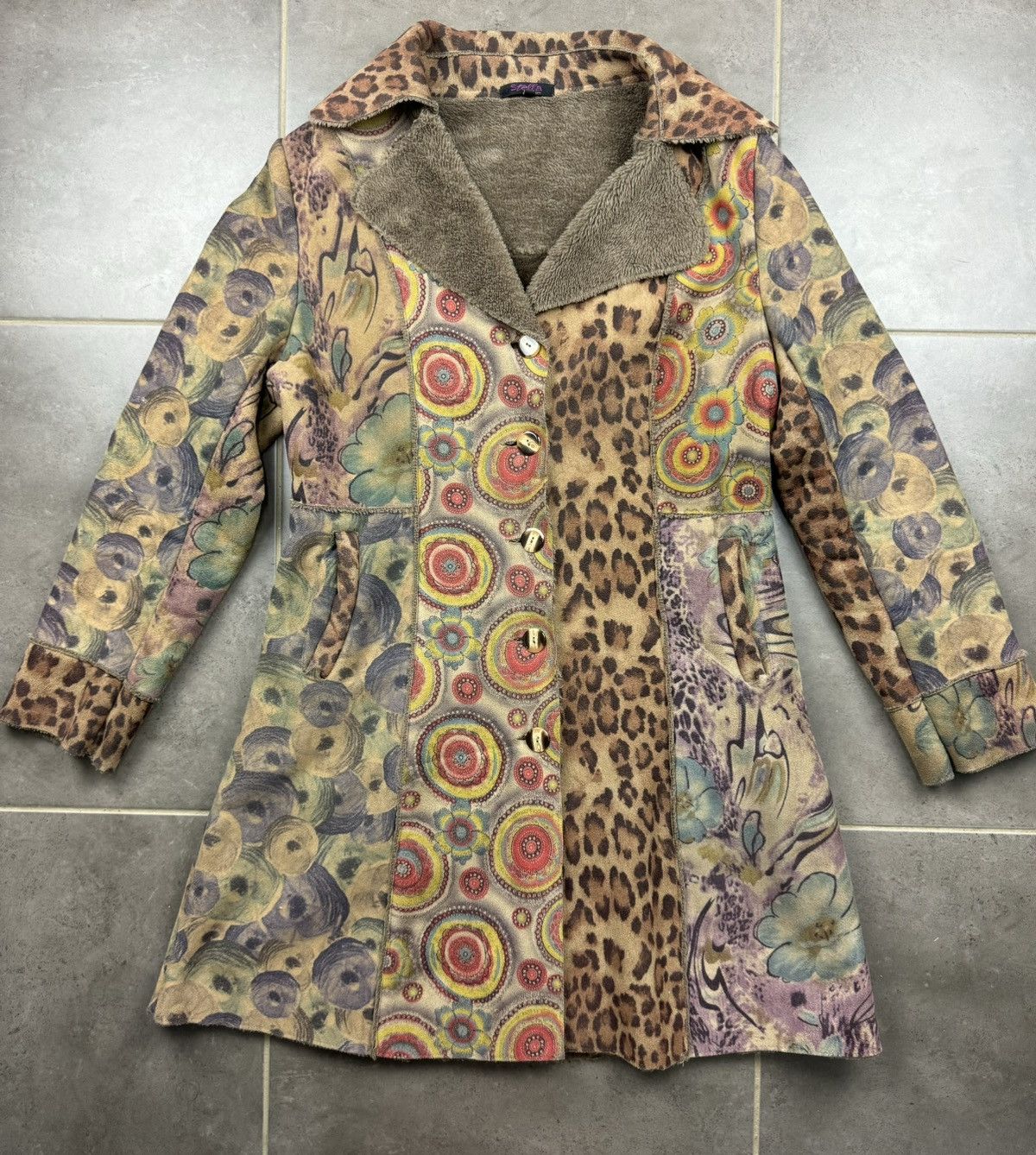 Vintage Style Stella Morgan Leopard Patchwork Size 10