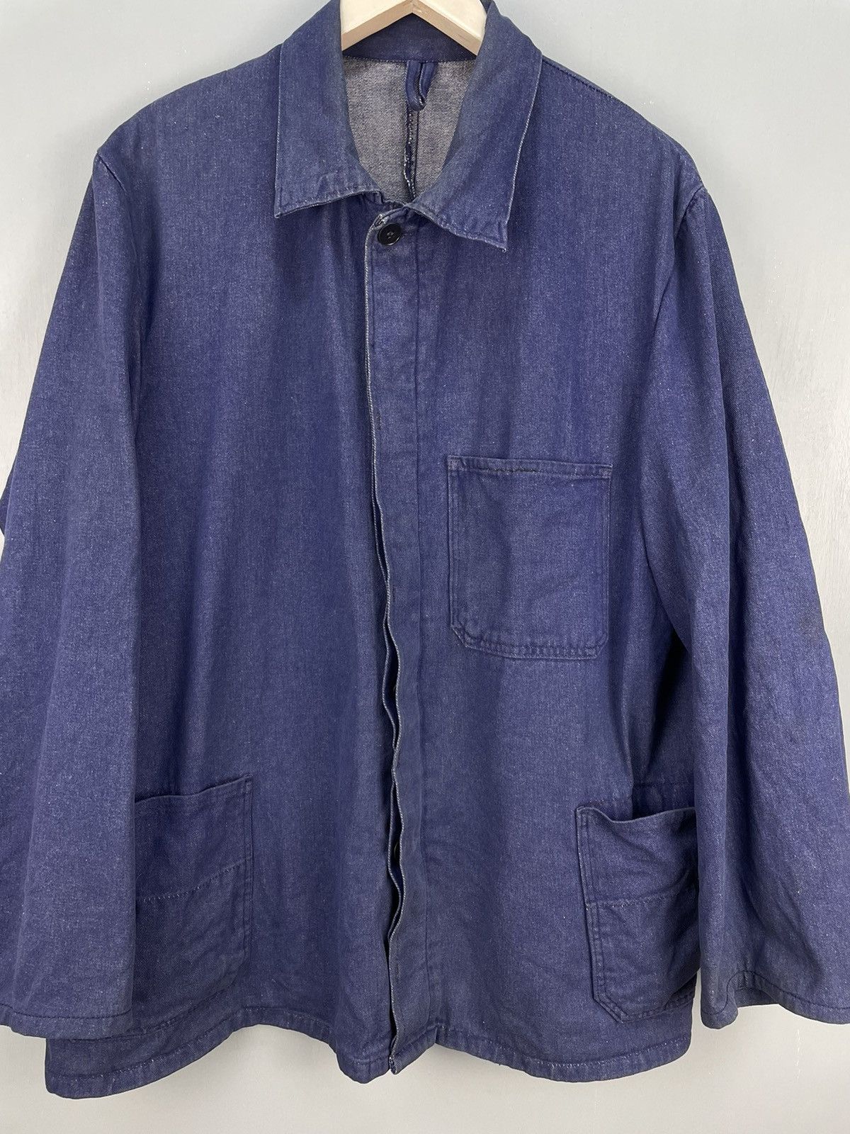Vintage Vintage French works jacket selvage denim Size US L / EU 52-54 / 3 - 3 Thumbnail