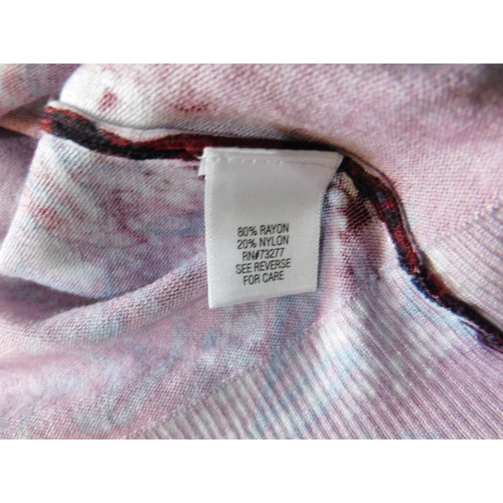 Croft & Barrow Croft & Barrow Womens Sweater Cardigan Regular M Red Floral Knit Casual Stretch Button Crew Neck Long Sleeve Raglan Nylon Rayon Size M / US 6-8 / IT 42-44 - 6 Thumbnail