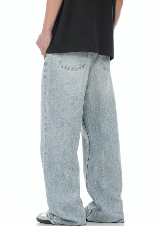 Japanese Brand × Jean American straight cleanfit light blue loose jeans for men Size US 32 / EU 48 - 4 Thumbnail