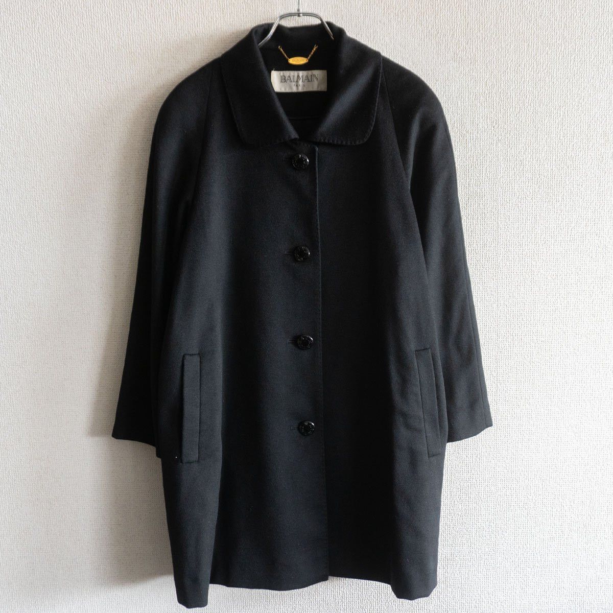 Balmain BALMAIN Cashmere Silk Lined Half Coat Black Size L Size US L / EU 52-54 / 3 - 1 Thumbnail