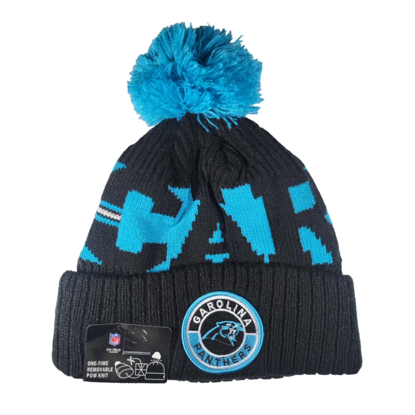 Other NWT Carolina Panthers Sports Knit Pom‎ Beanie Fleece Lined Size ONE SIZE - 3 Thumbnail