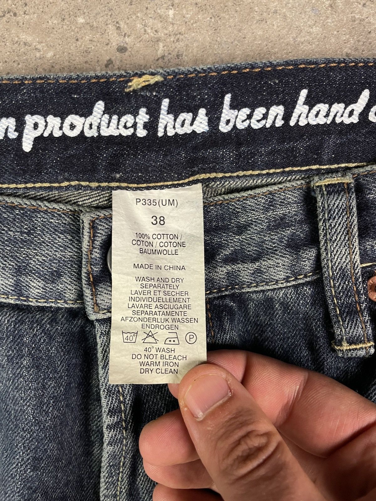 Designer × Japanese Brand × Vintage Vintage Y2K One True Saxon Japanese Denim Pants Size US 38 / EU 54 - 8 Thumbnail